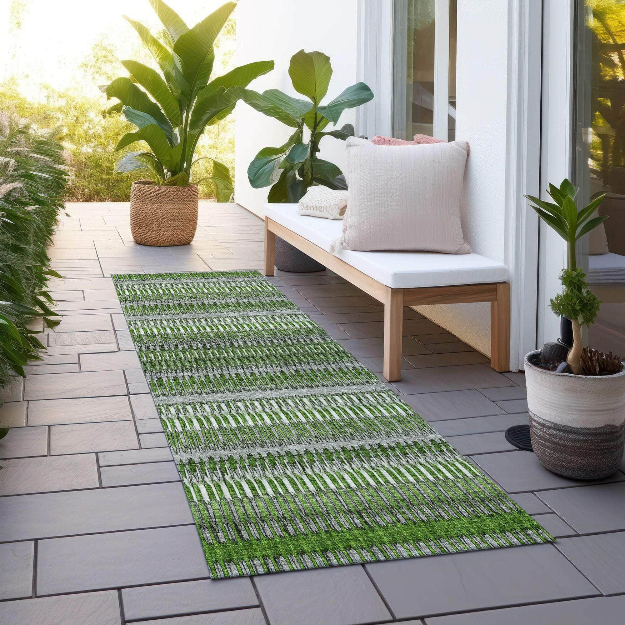 Machine Made ACN589 Green Rugs