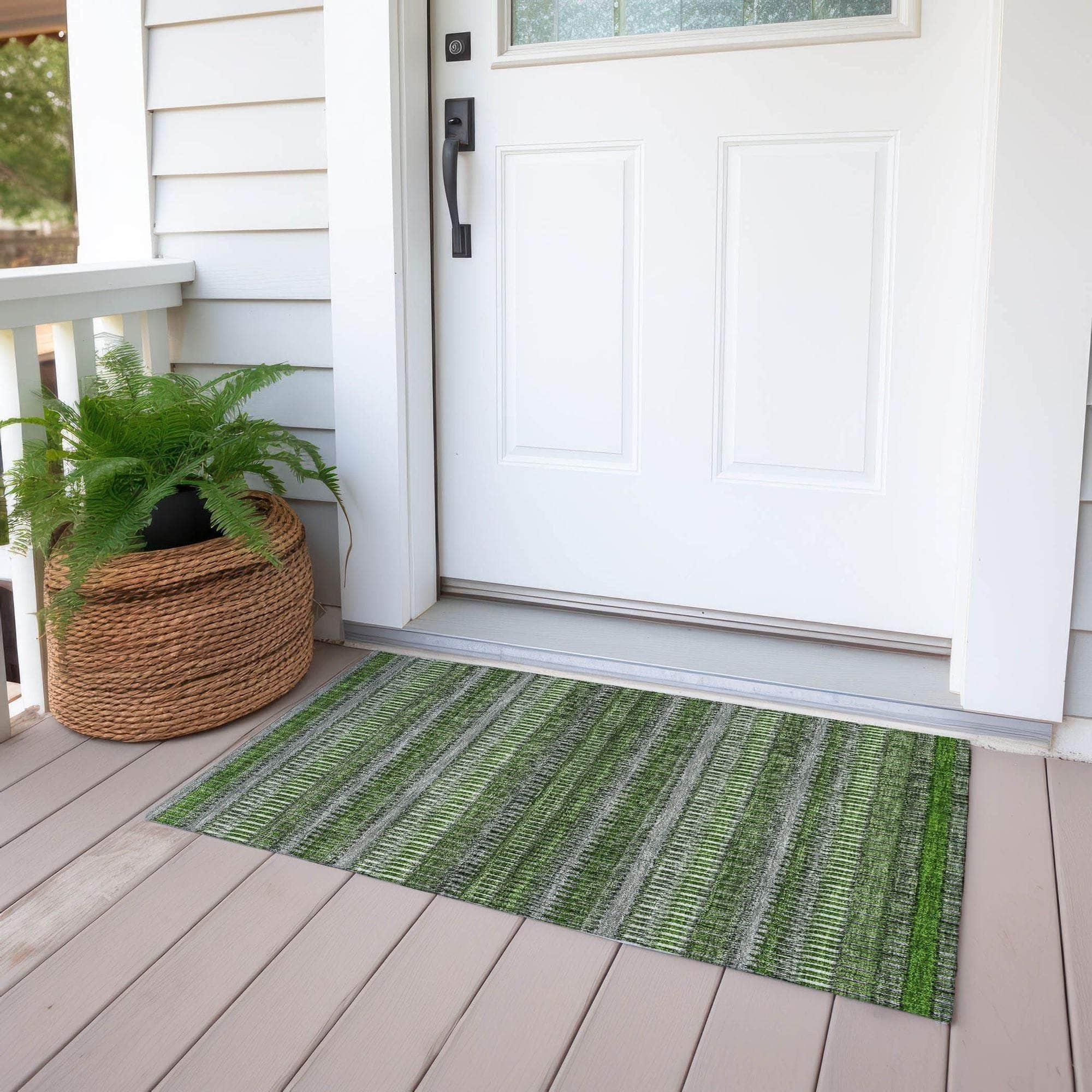 Machine Made ACN589 Green Rugs