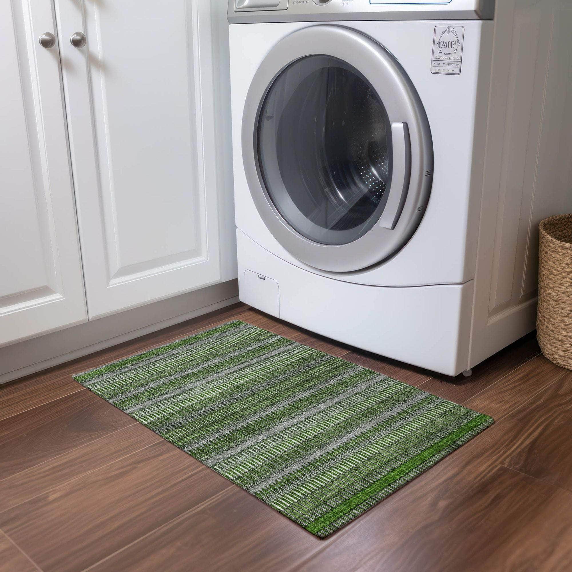 Machine Made ACN589 Green Rugs