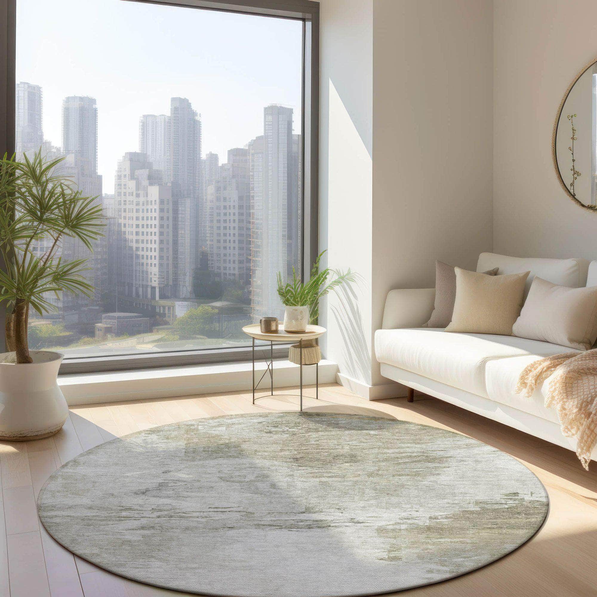 Machine Made ACN595 Ivory Rugs