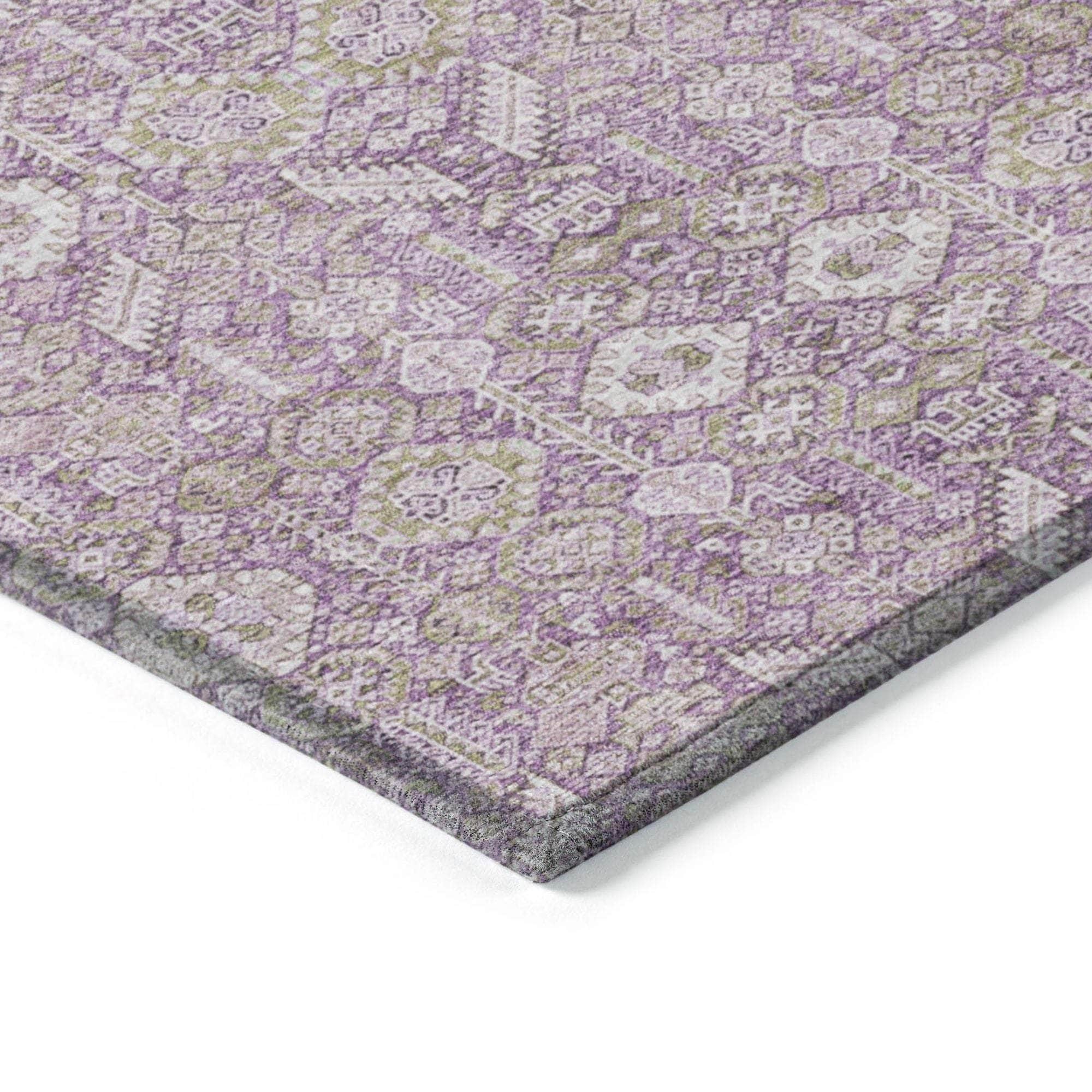 Machine Made ACN574 Lavender Purple Rugs