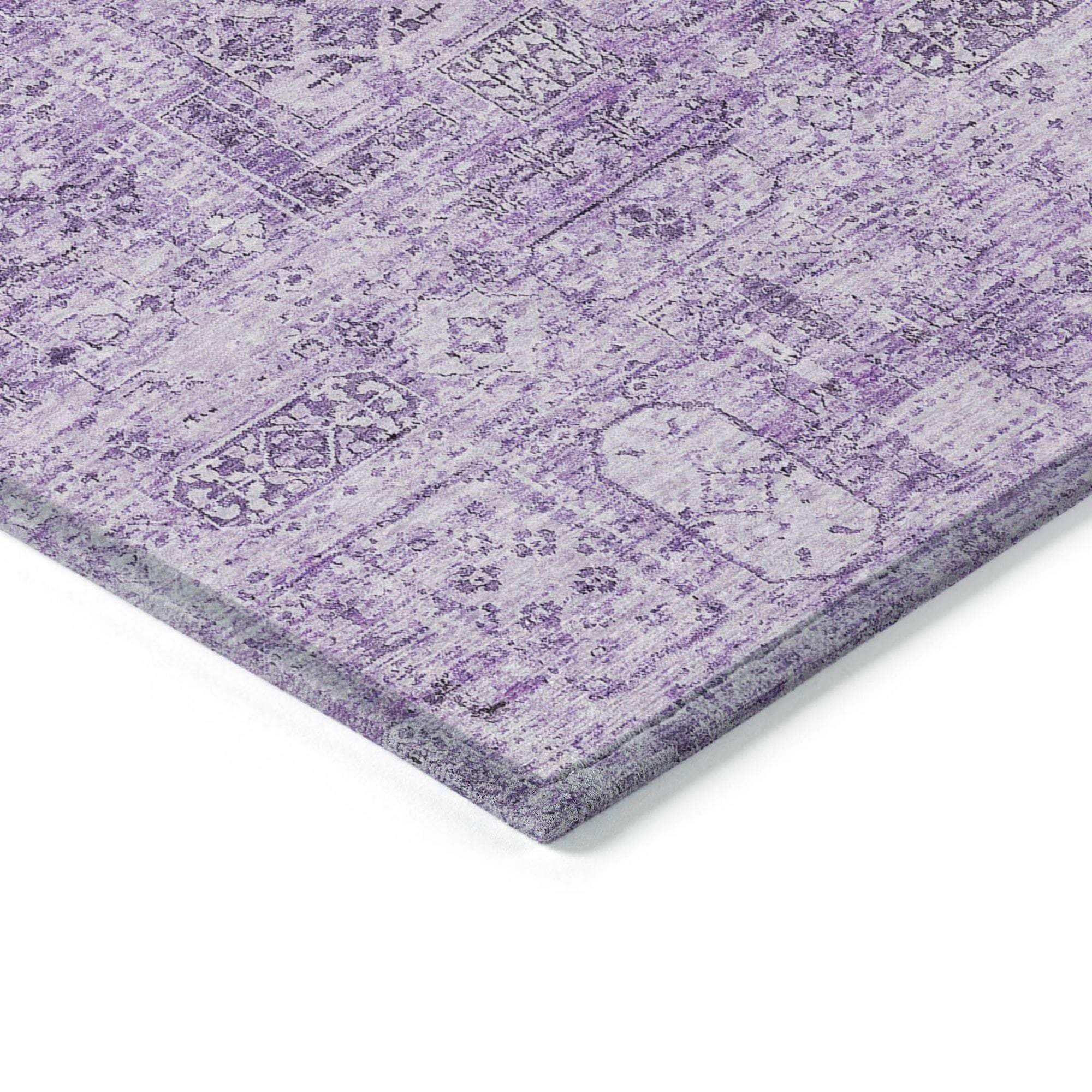 Machine Made ACN611 Lilac Purple Rugs