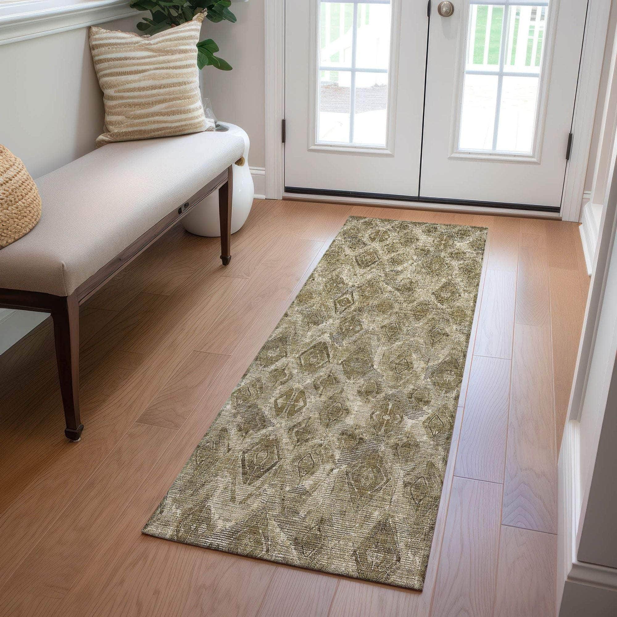 Machine Made ACN622 Mocha Brown Rugs