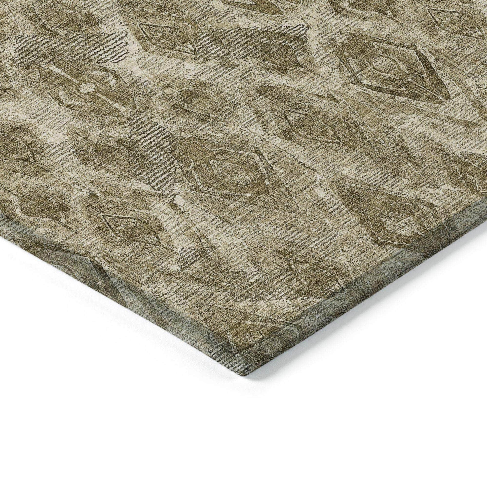 Machine Made ACN622 Mocha Brown Rugs