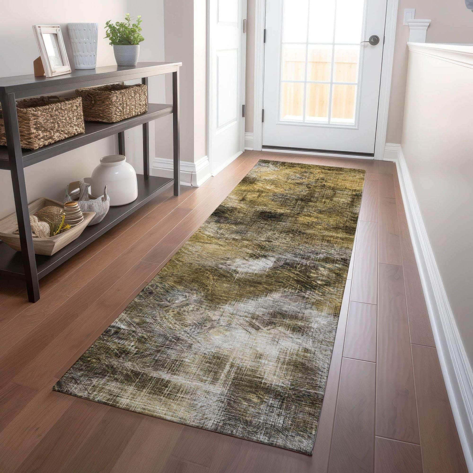 Machine Made ACN596 Mocha Brown Rugs