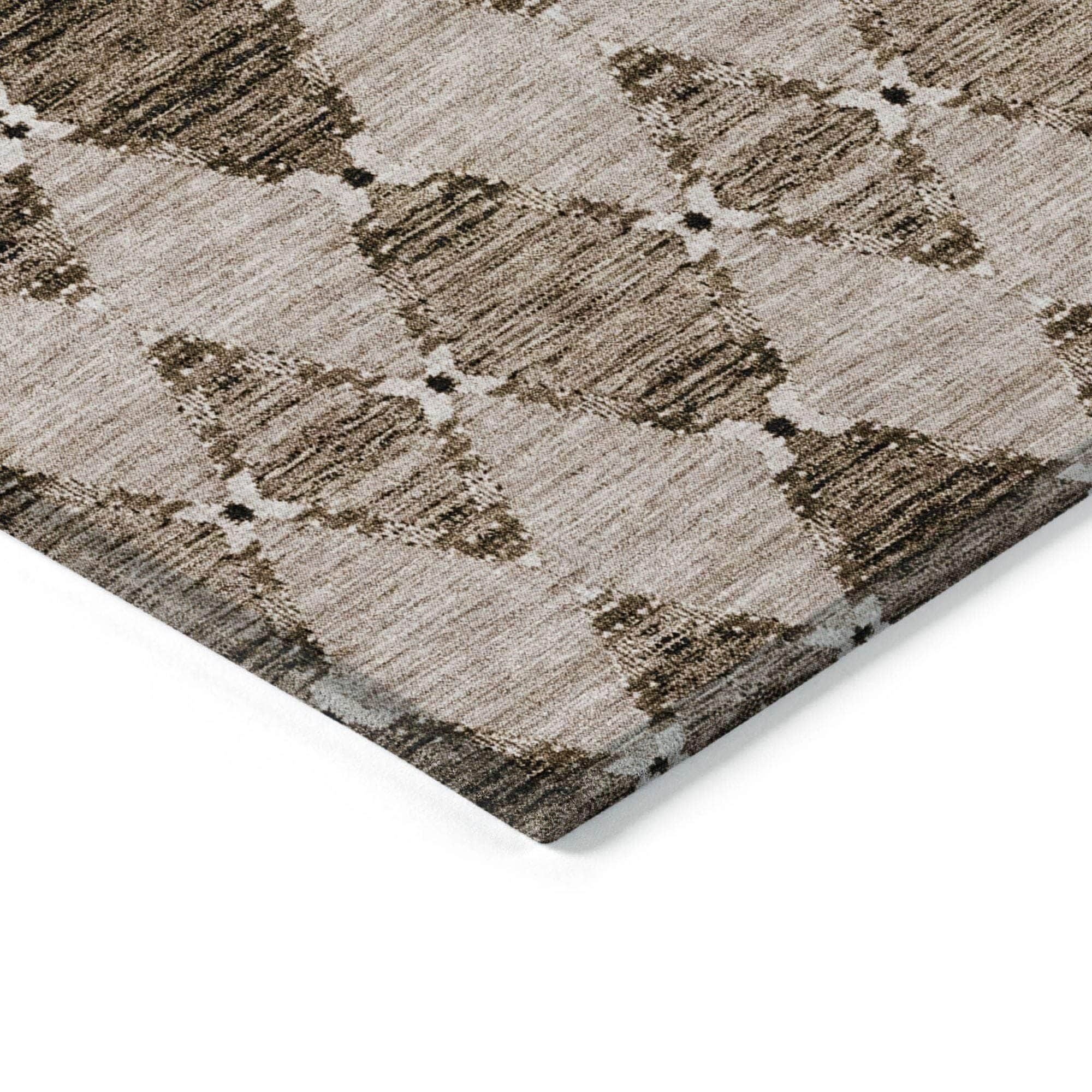 Machine Made ACN610 Mocha Brown Rugs