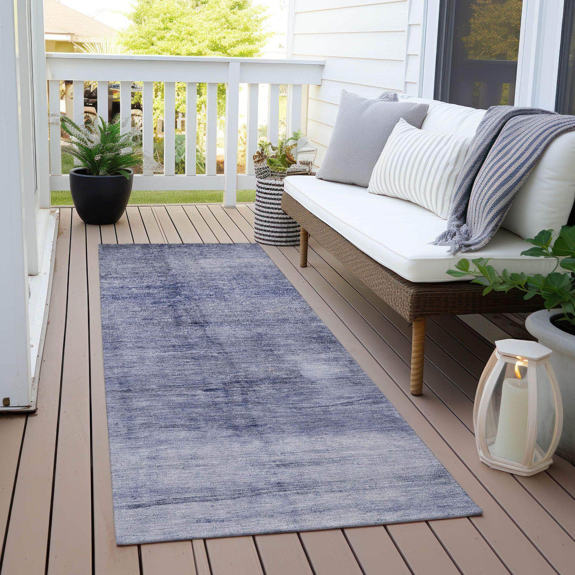 Machine Made ACN608 Navy Blue Rugs