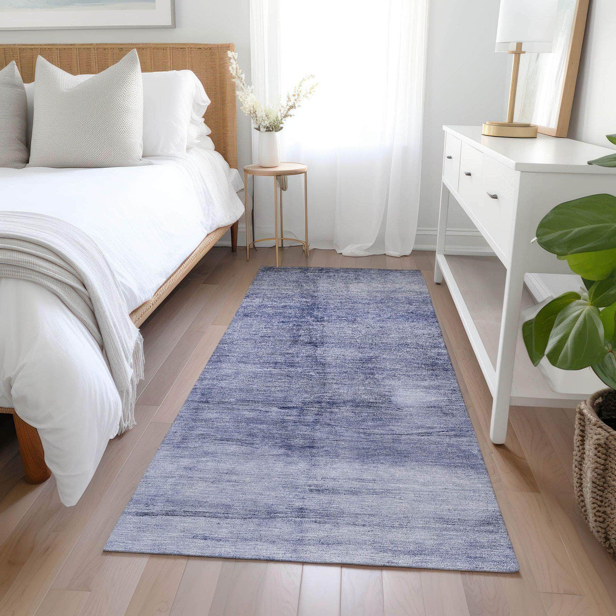 Machine Made ACN608 Navy Blue Rugs