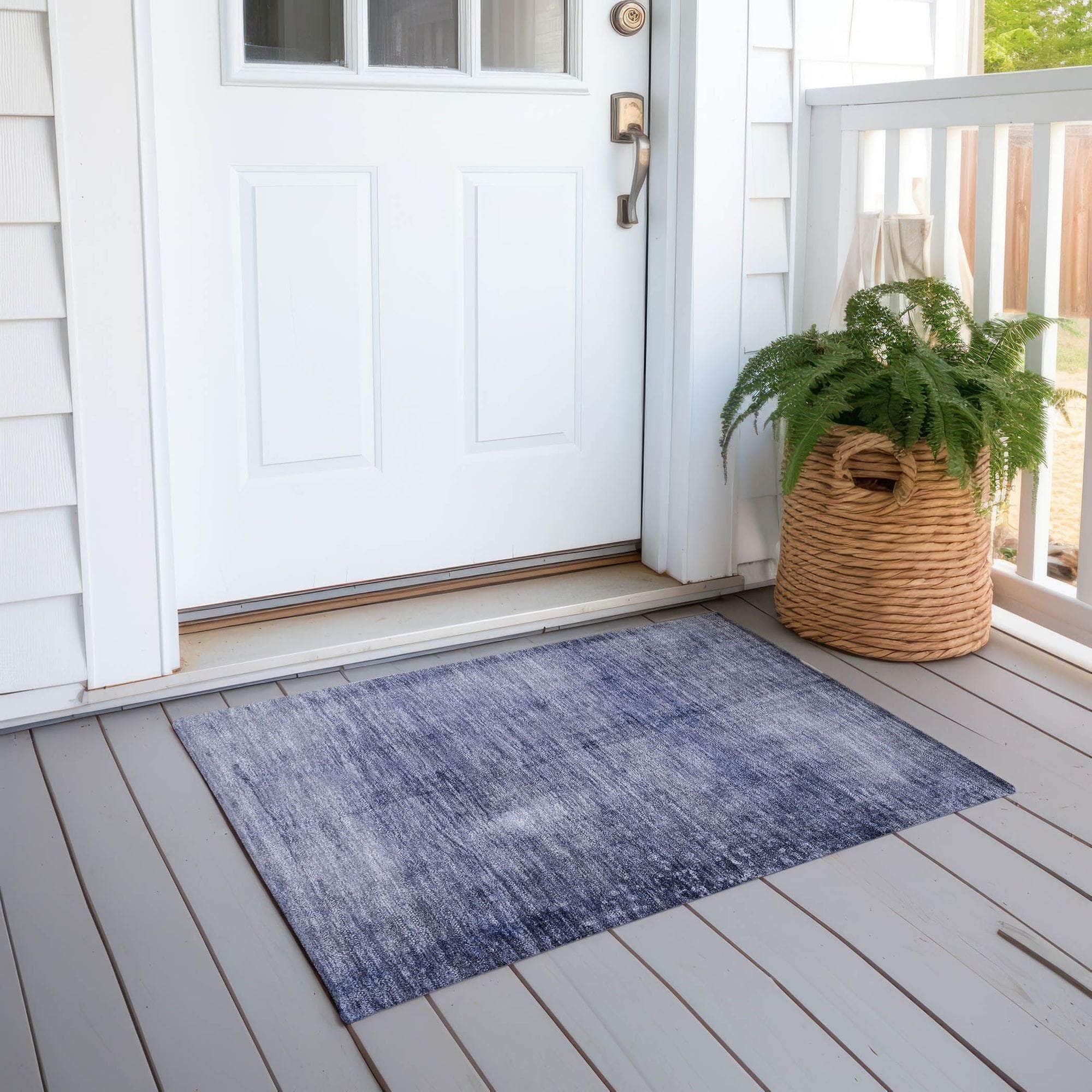 Machine Made ACN608 Navy Blue Rugs
