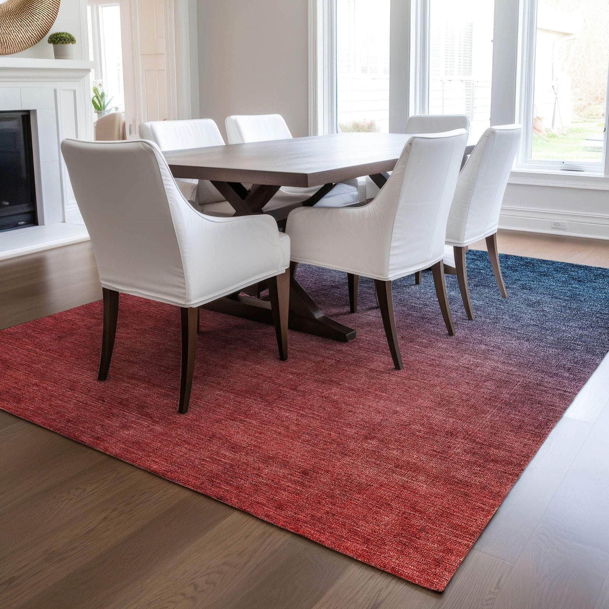 Machine Made ACN587 Navy Blue Rugs