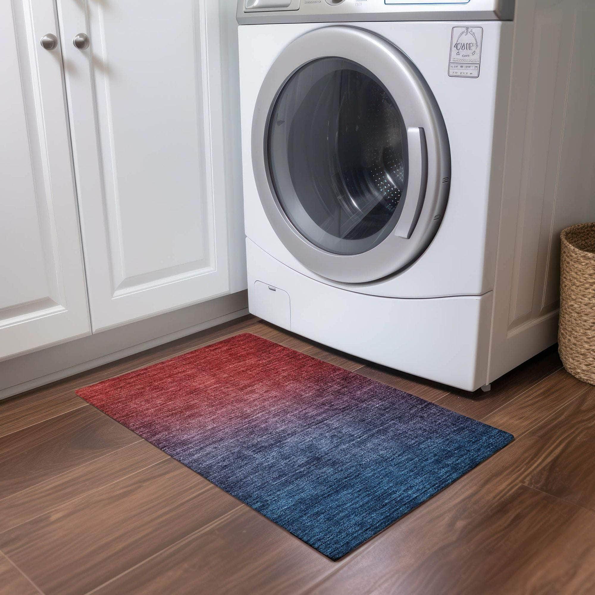 Machine Made ACN587 Navy Blue Rugs
