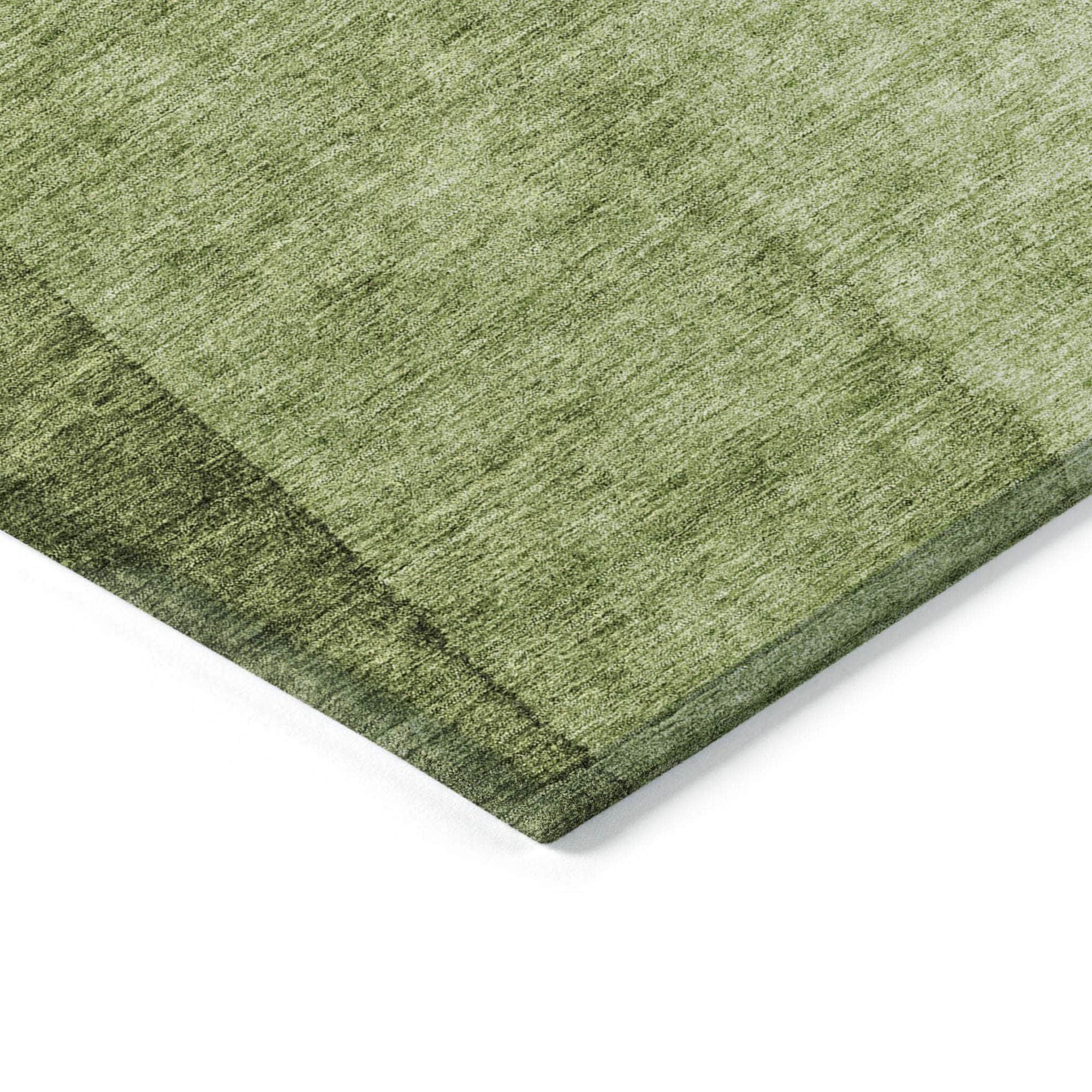 Machine Made ACN625 Olive Green Rugs