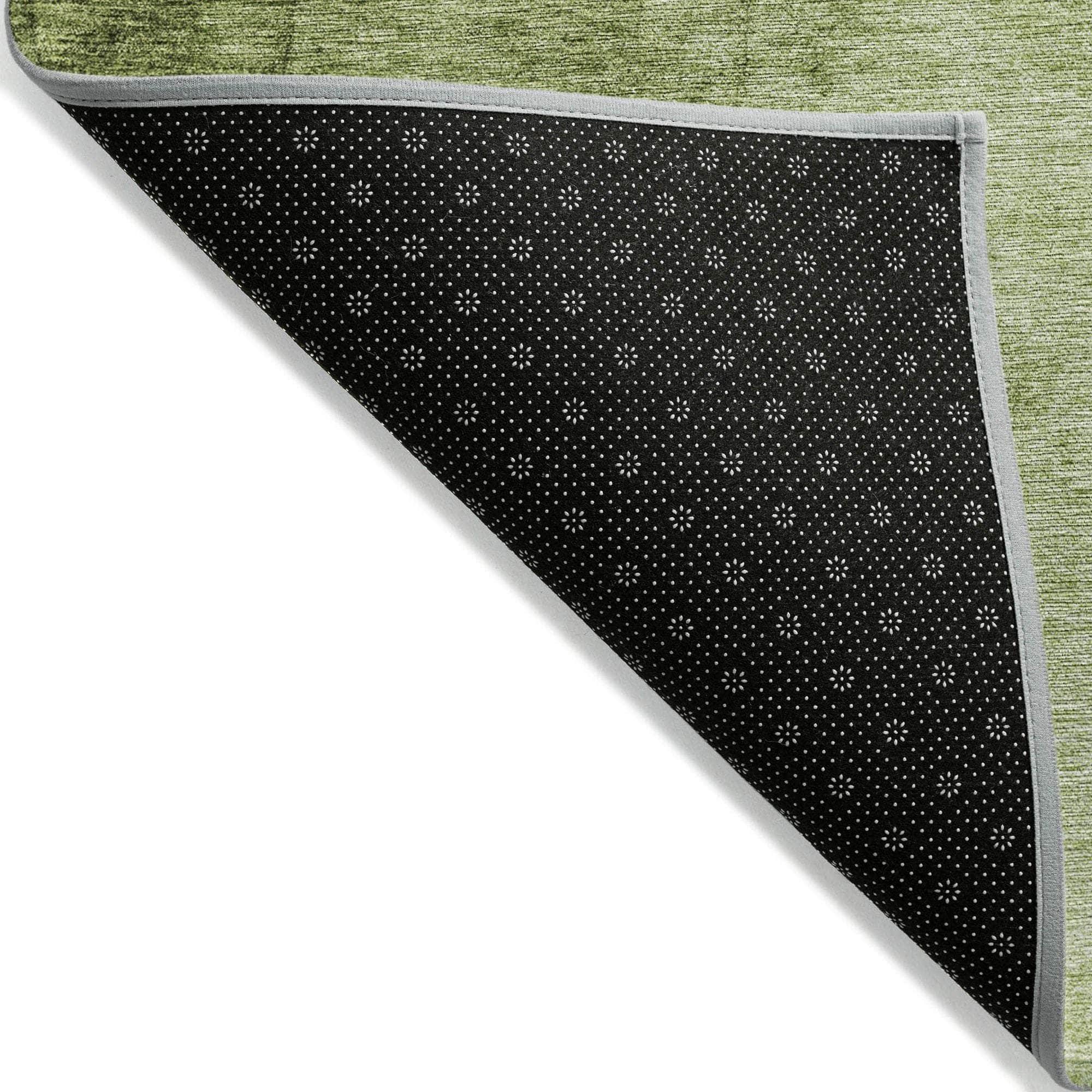 Machine Made ACN625 Olive Green Rugs