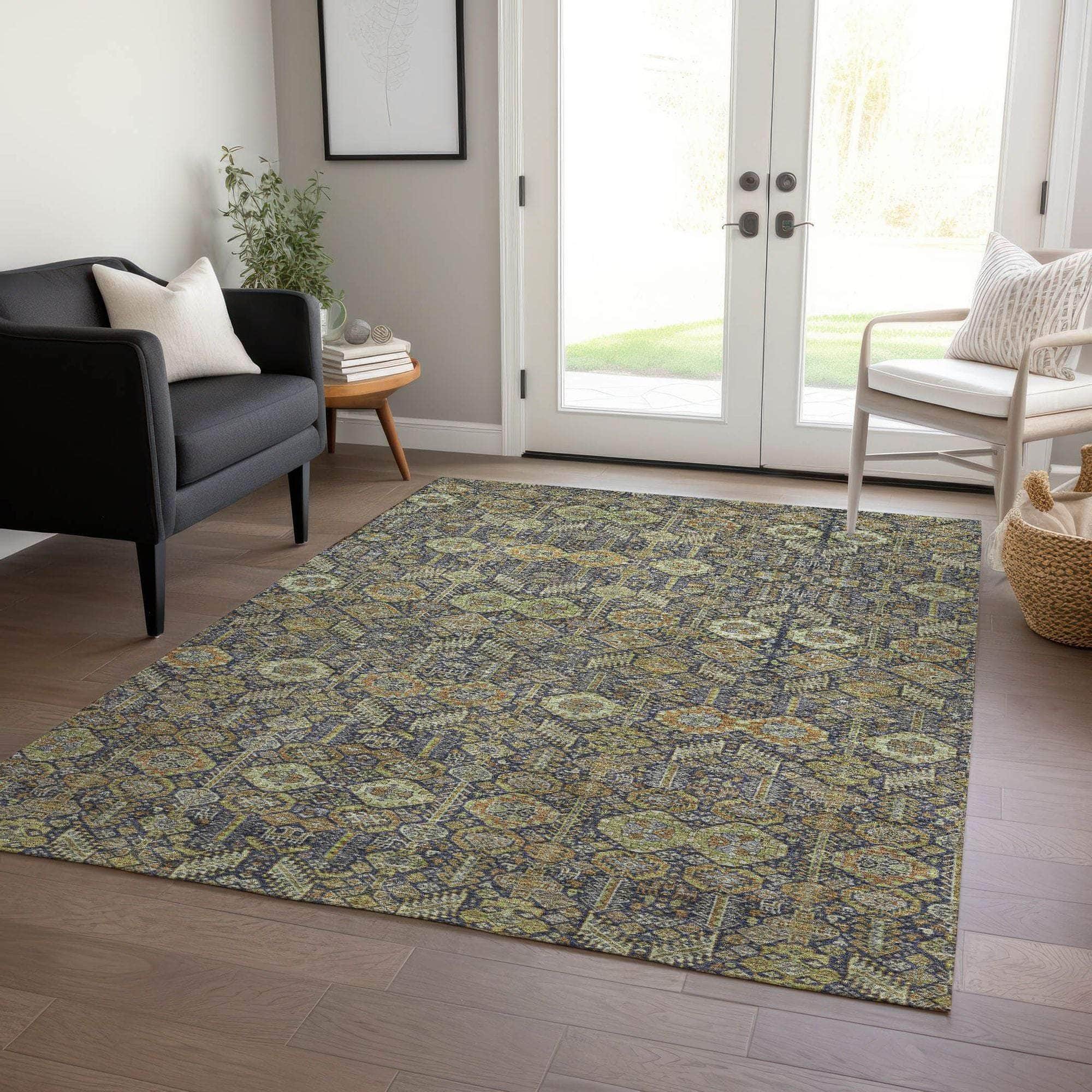 Machine Made ACN574 Paprika Orange Rugs