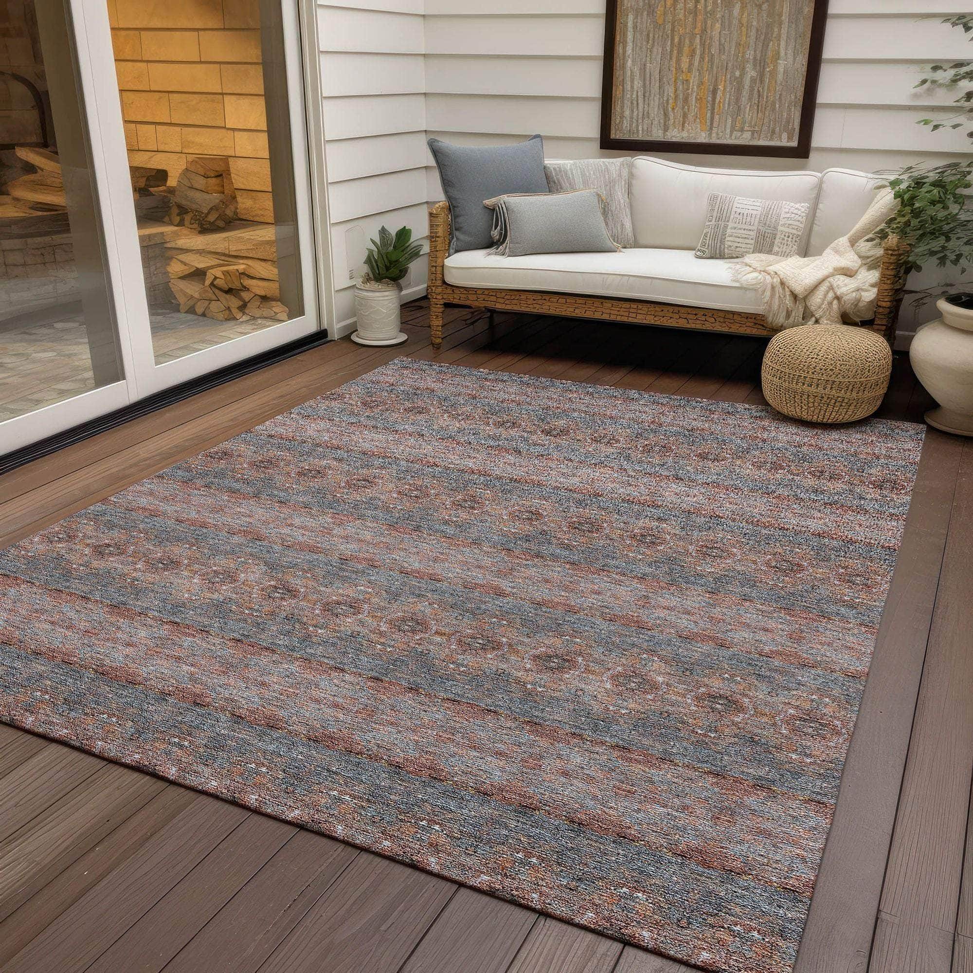 Machine Made ACN615 Paprika Orange Rugs