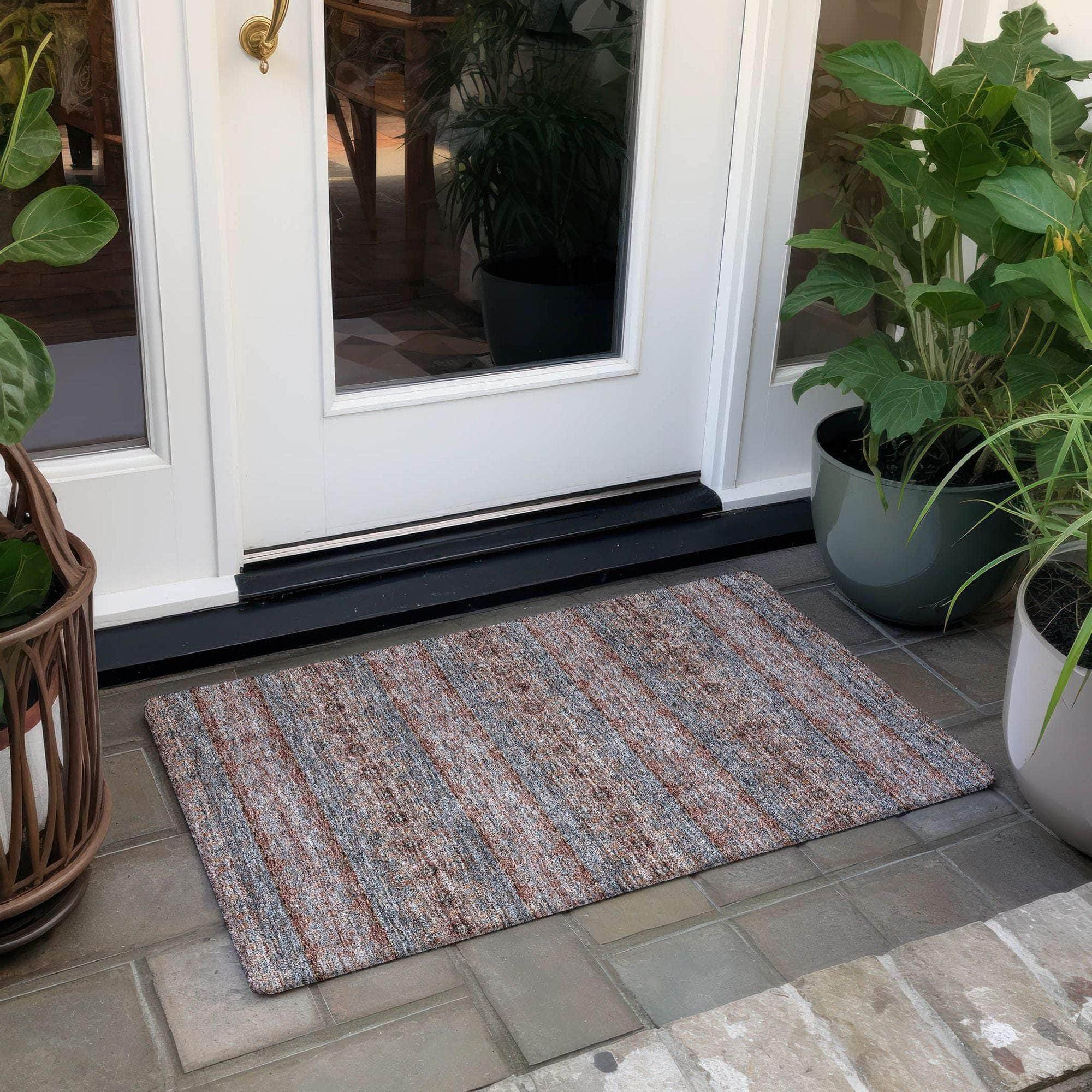 Machine Made ACN615 Paprika Orange Rugs