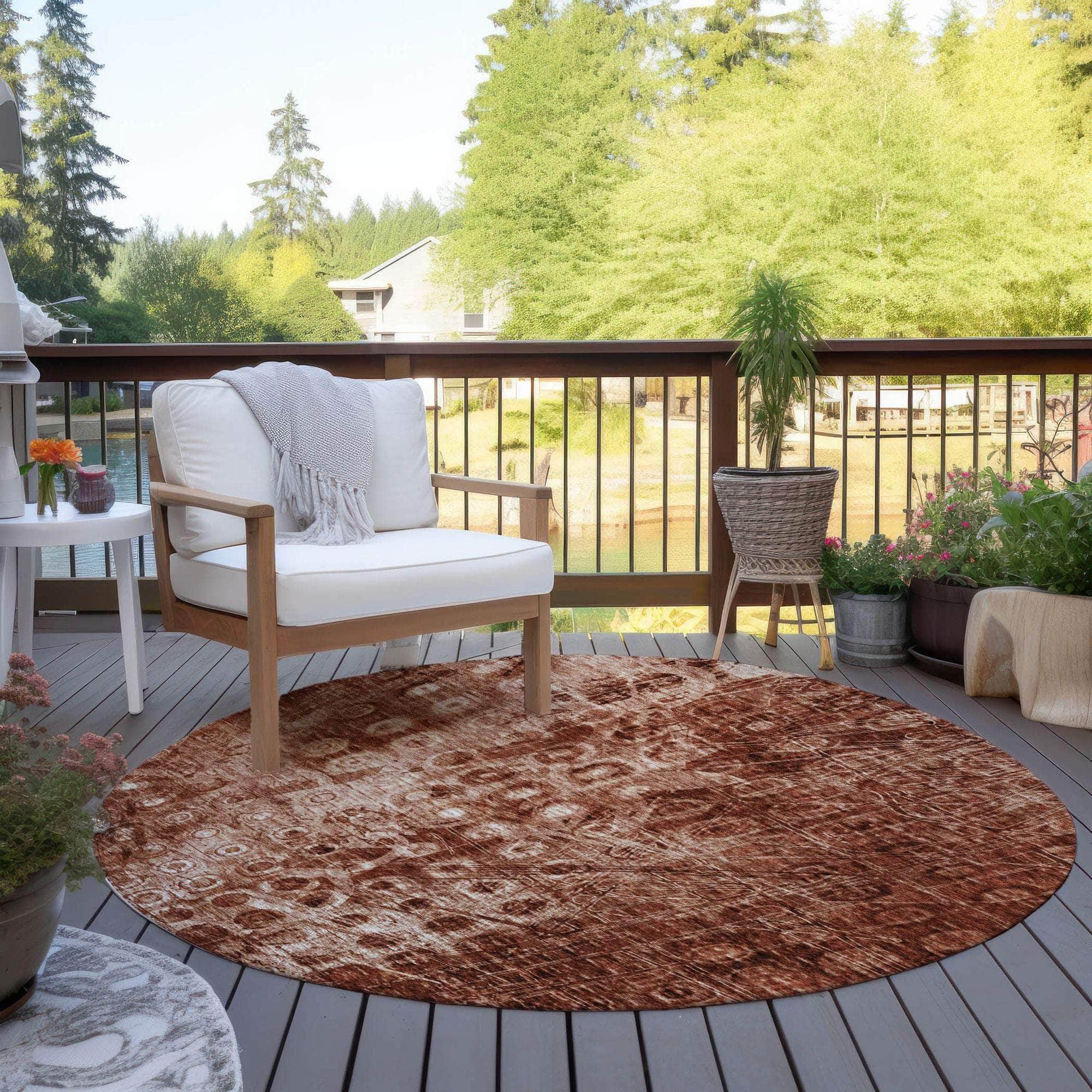Machine Made ACN577 Paprika Orange Rugs