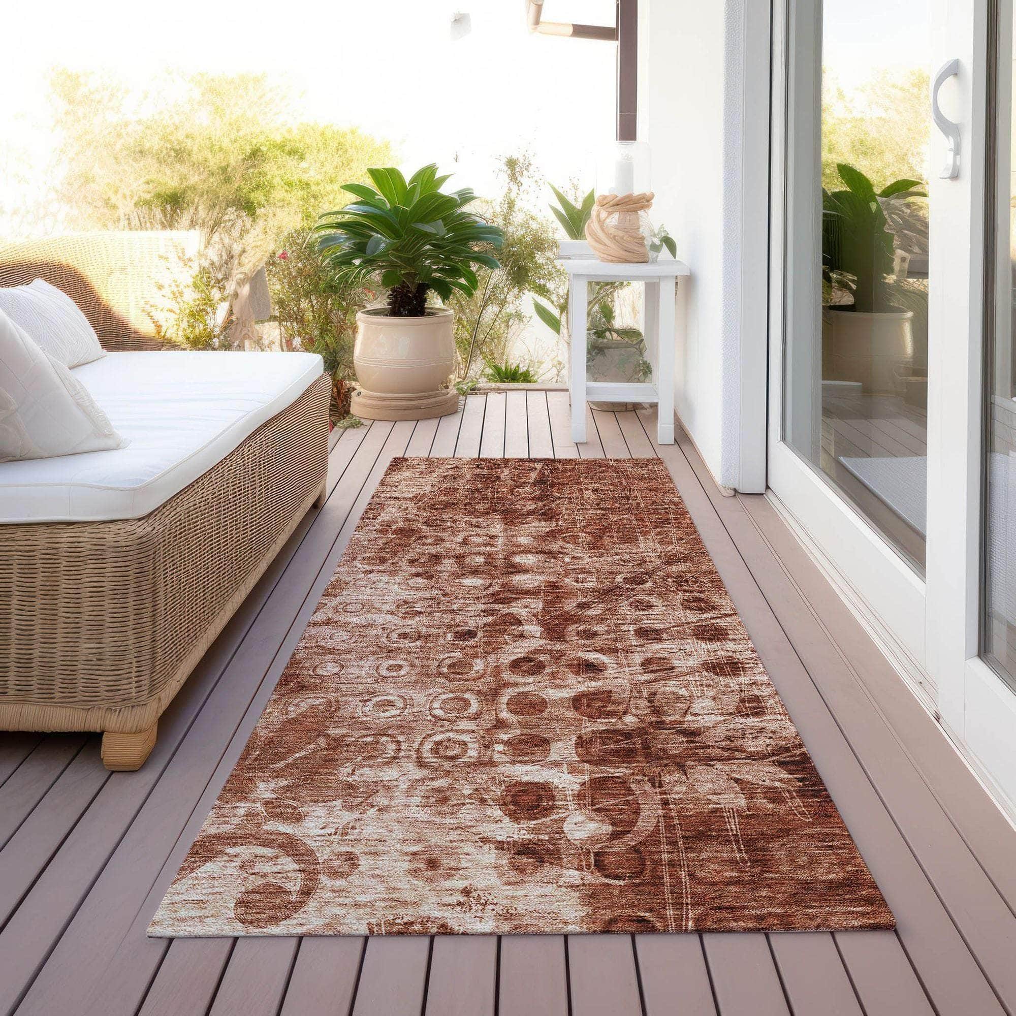 Machine Made ACN577 Paprika Orange Rugs