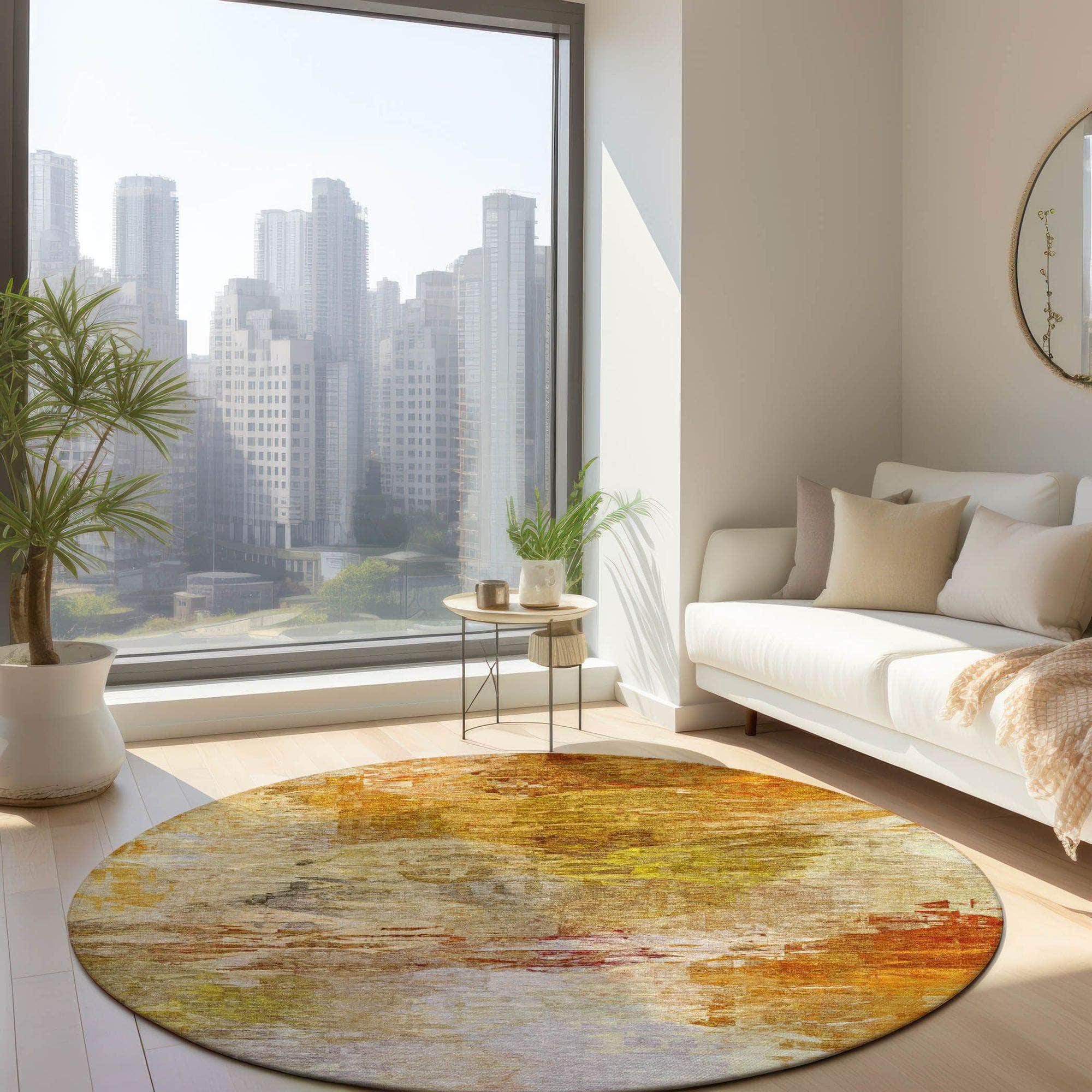 Machine Made ACN595 Paprika Orange Rugs
