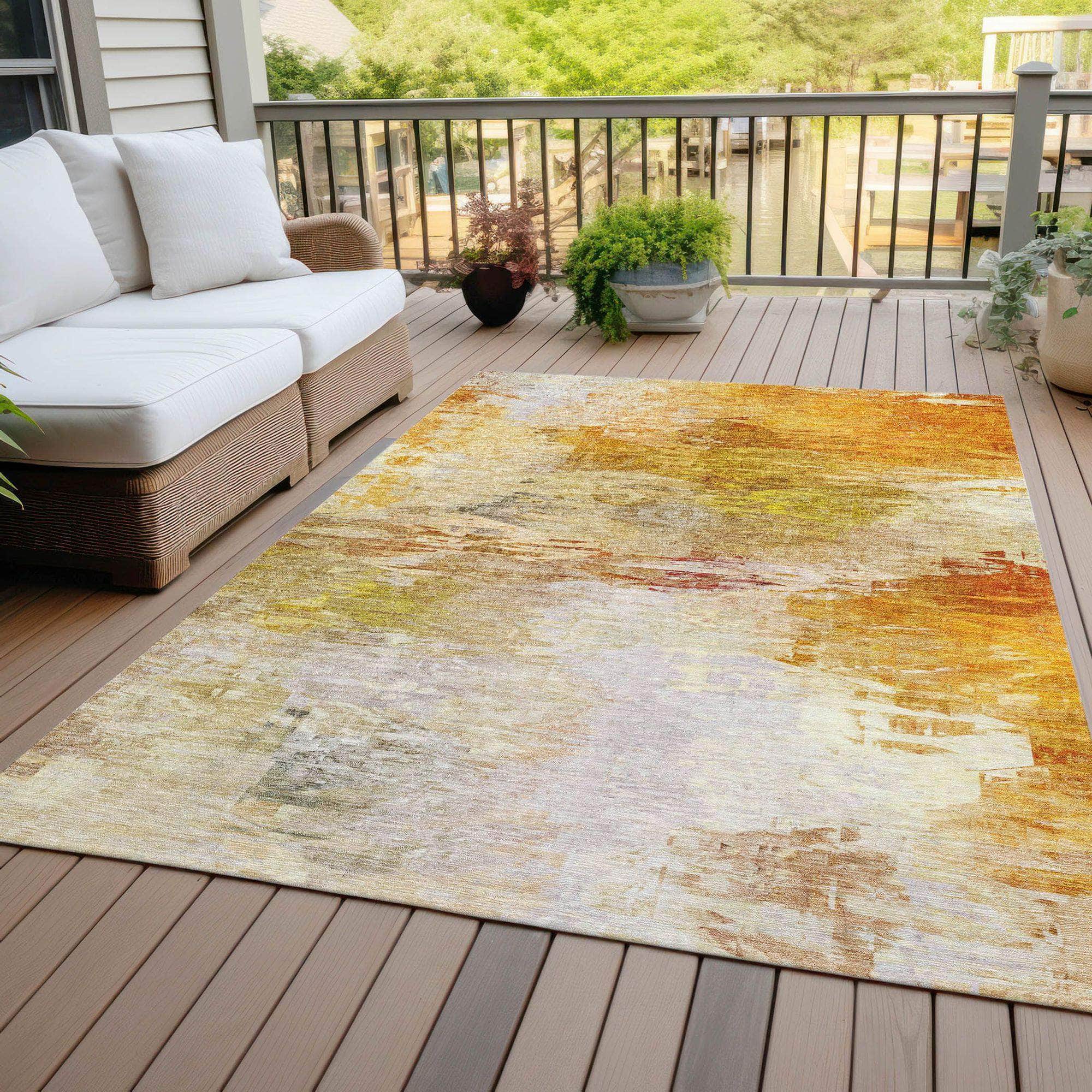 Machine Made ACN595 Paprika Orange Rugs