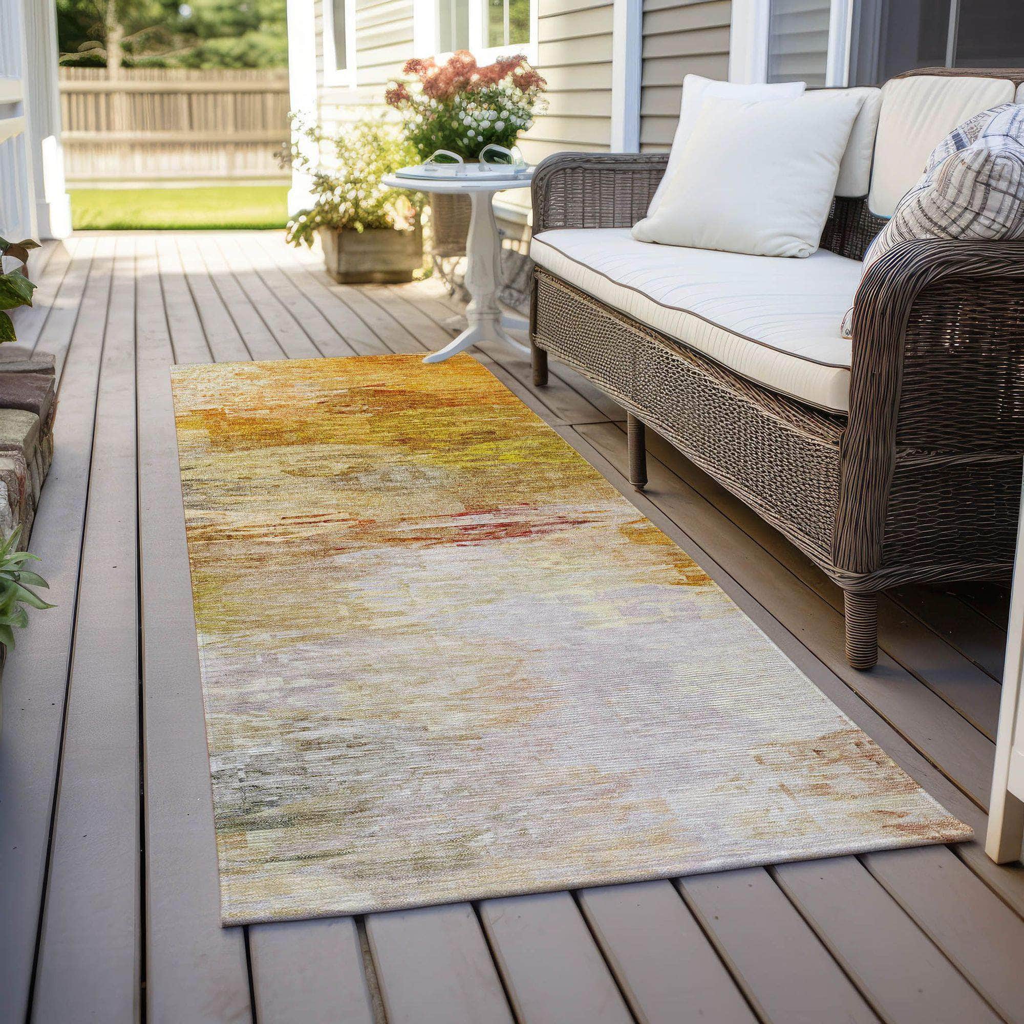 Machine Made ACN595 Paprika Orange Rugs