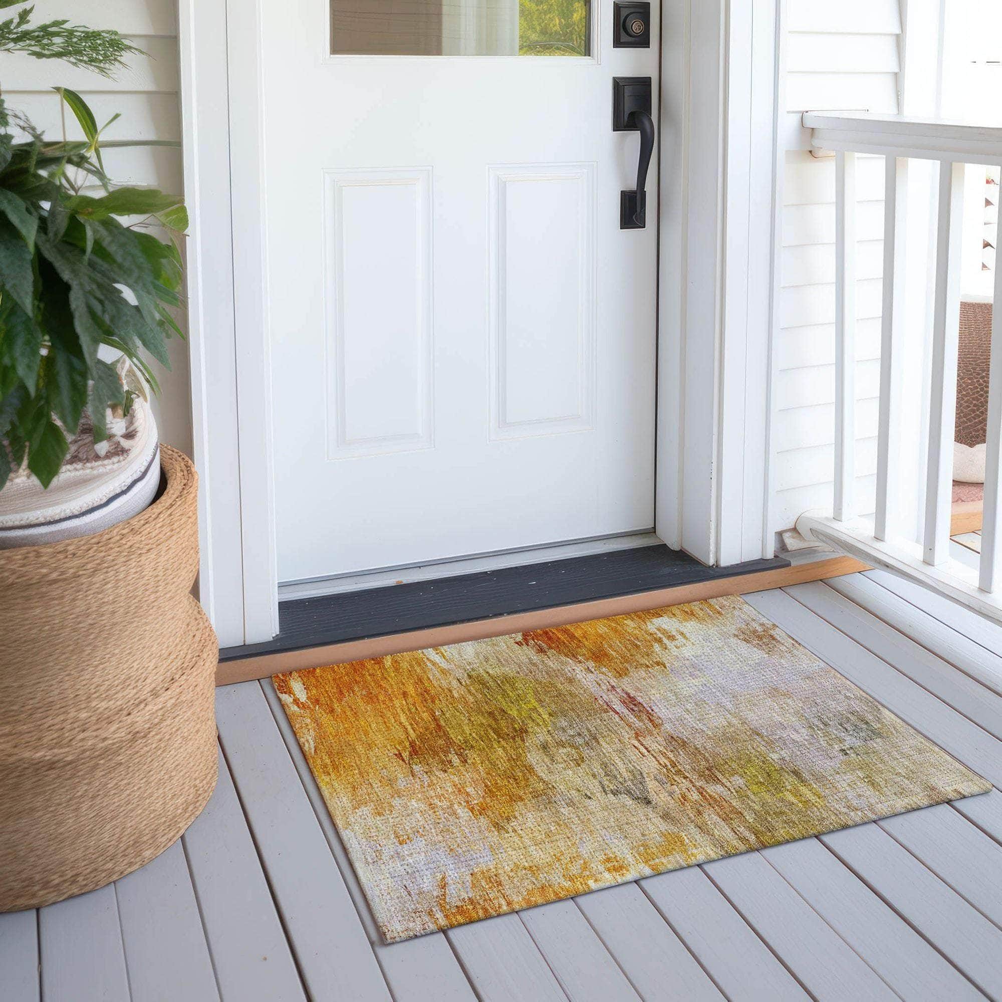Machine Made ACN595 Paprika Orange Rugs