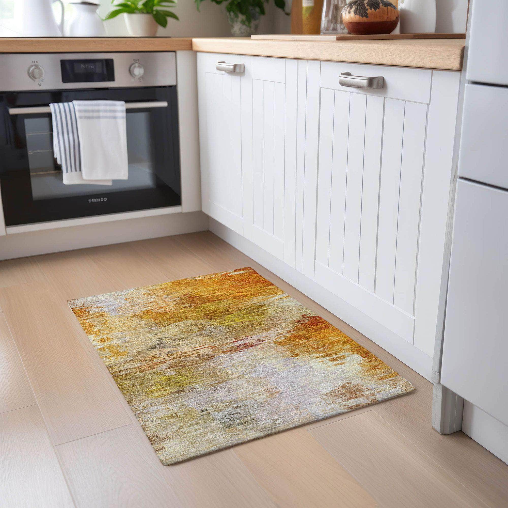 Machine Made ACN595 Paprika Orange Rugs