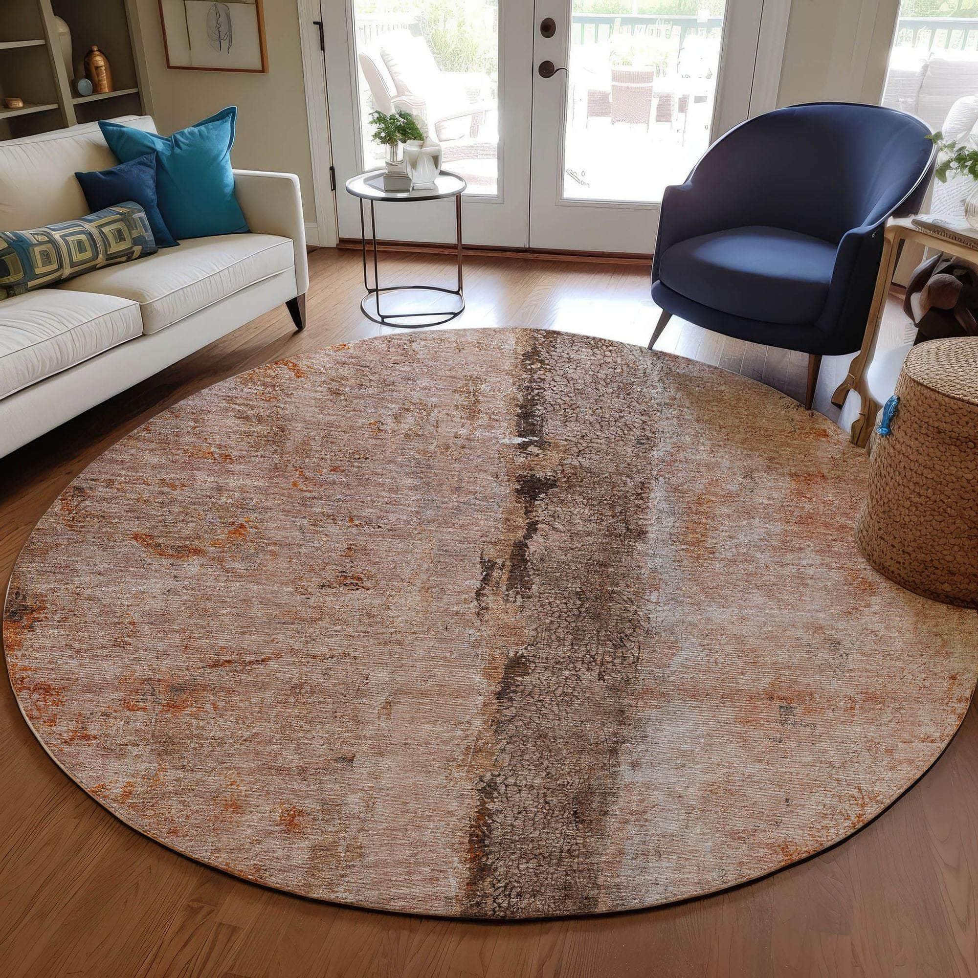 Machine Made ACN605 Paprika Orange Rugs