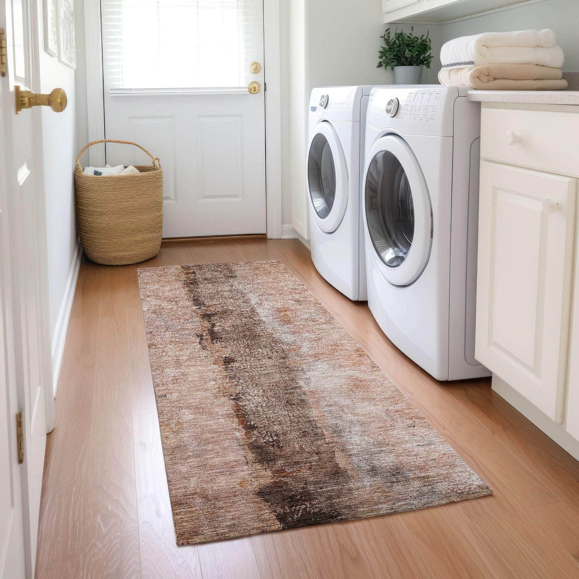 Machine Made ACN605 Paprika Orange Rugs