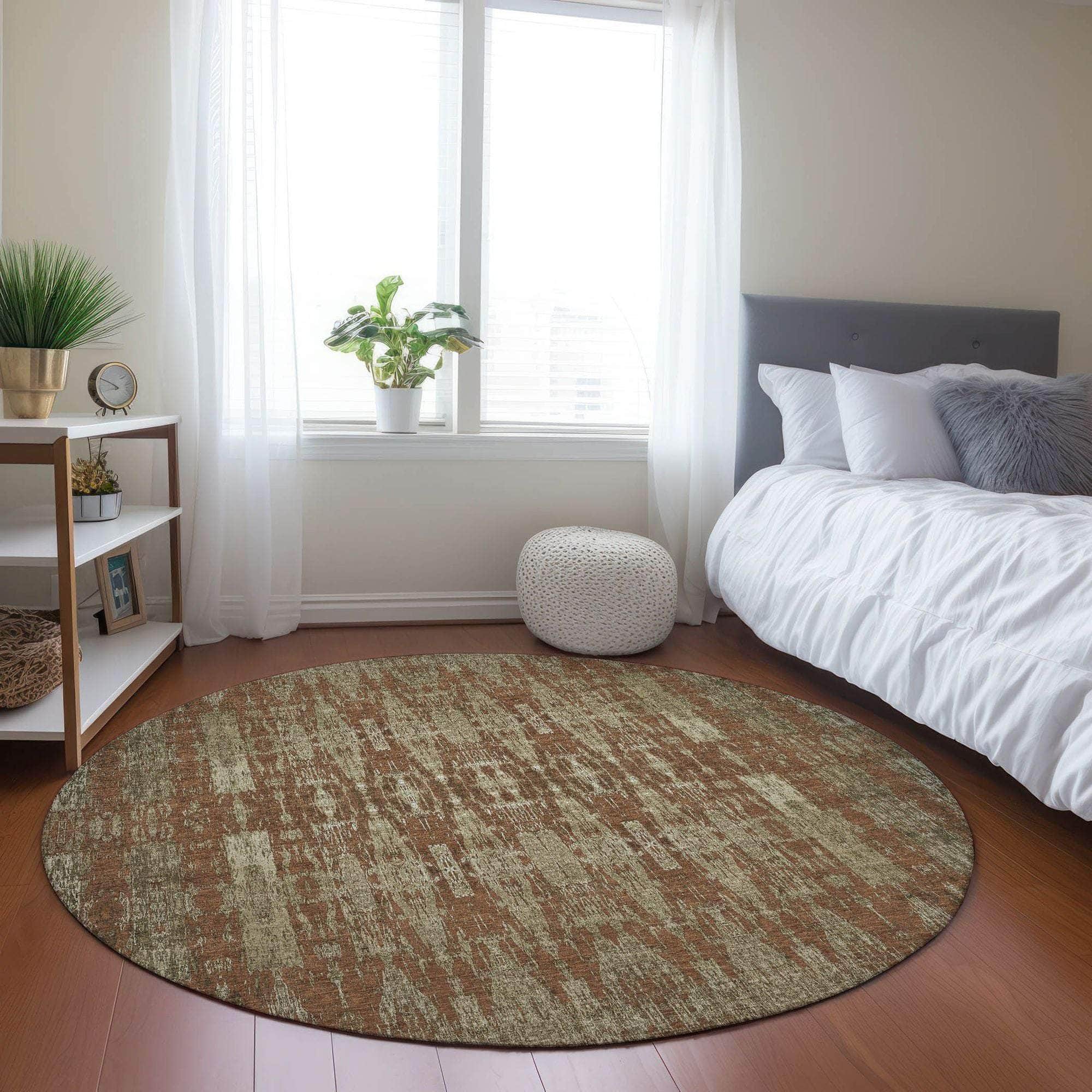 Machine Made ACN580 Paprika Orange Rugs