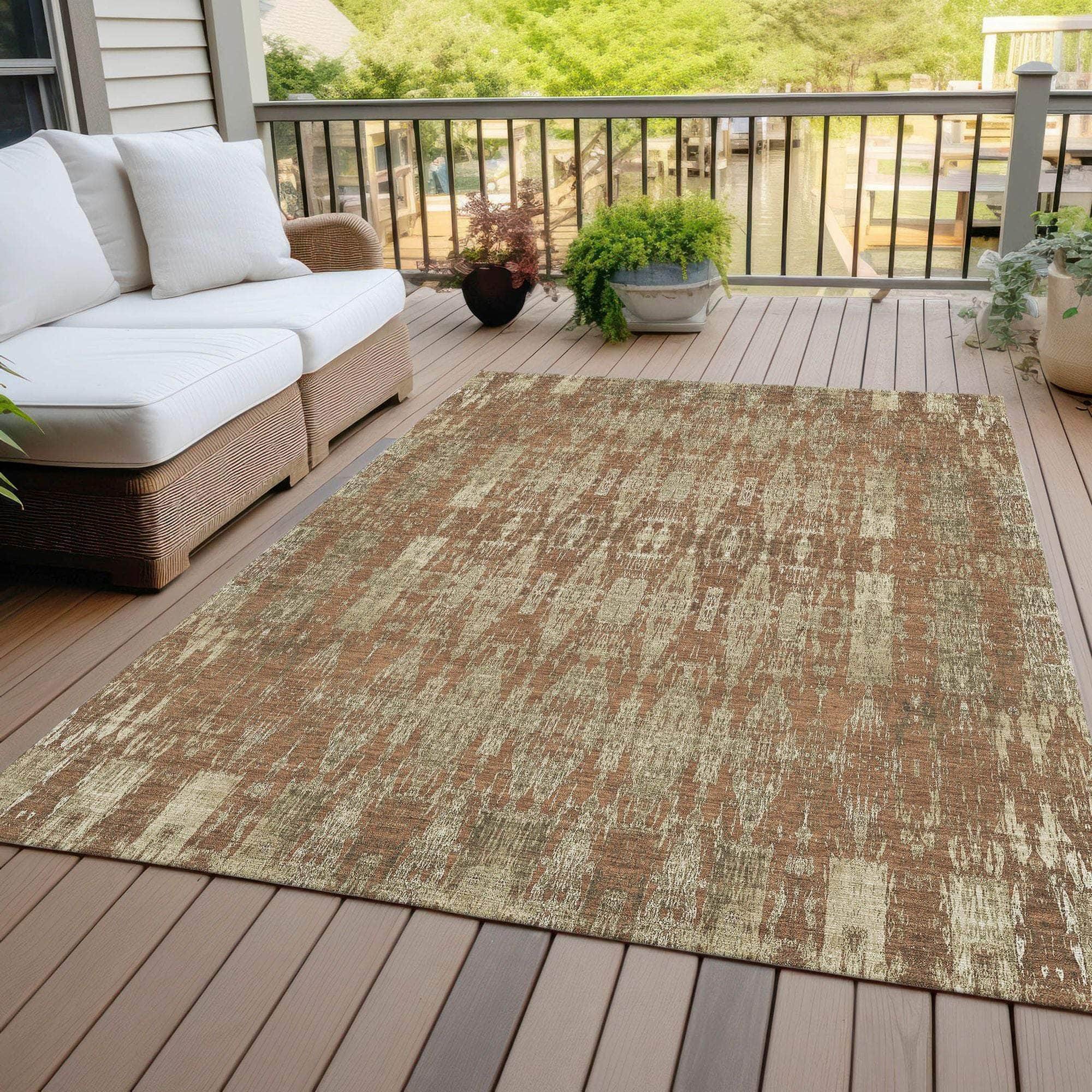 Machine Made ACN580 Paprika Orange Rugs