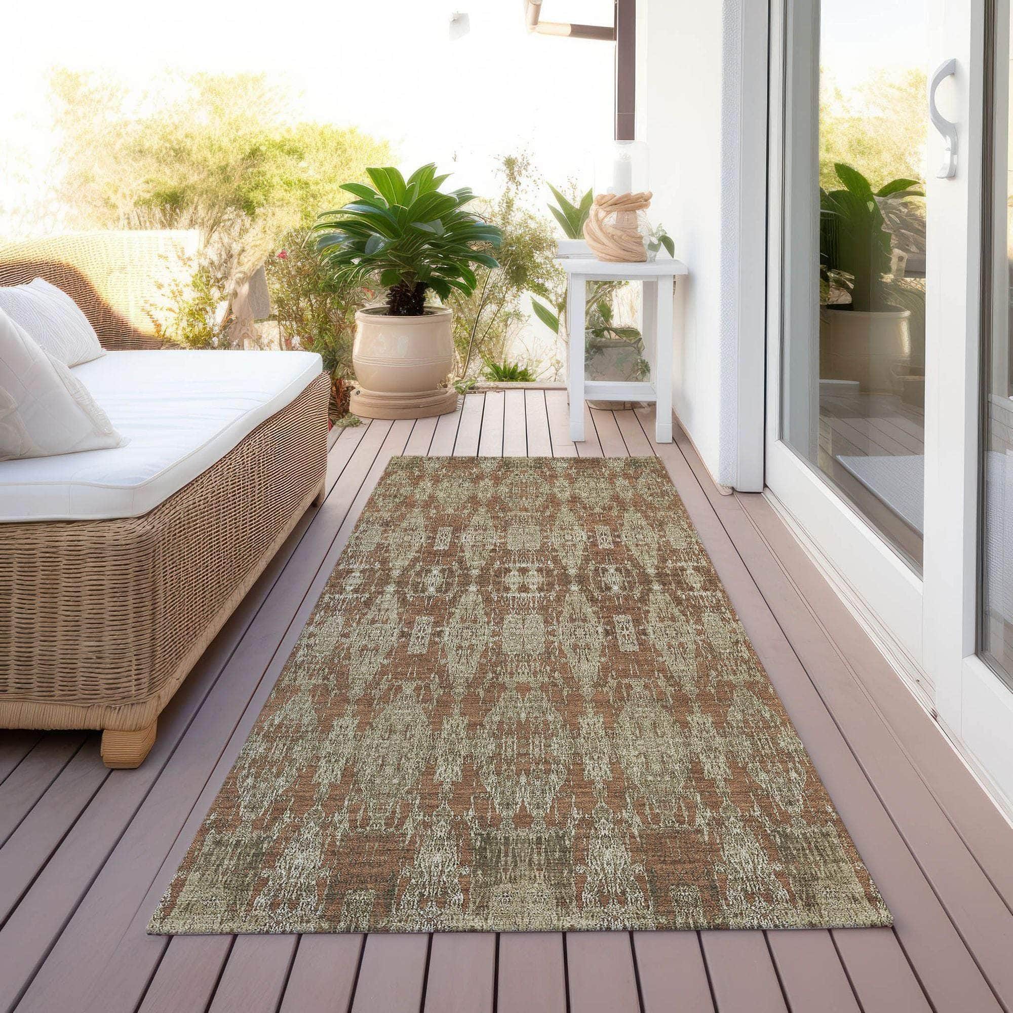 Machine Made ACN580 Paprika Orange Rugs