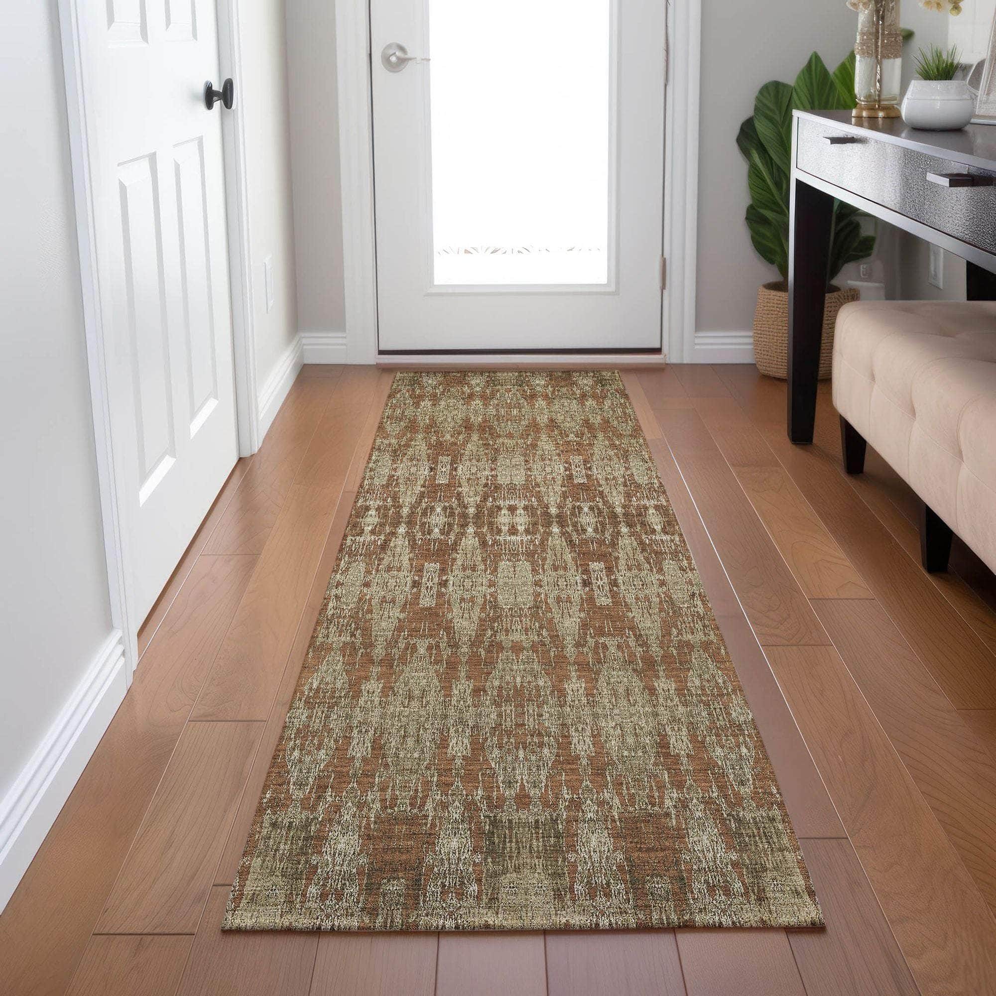 Machine Made ACN580 Paprika Orange Rugs