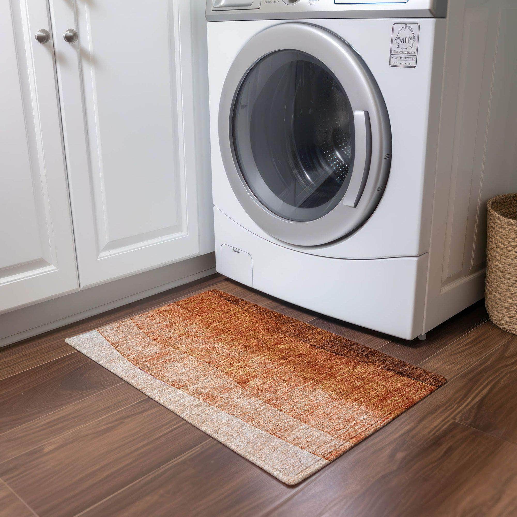 Machine Made ACN625 Paprika Orange Rugs