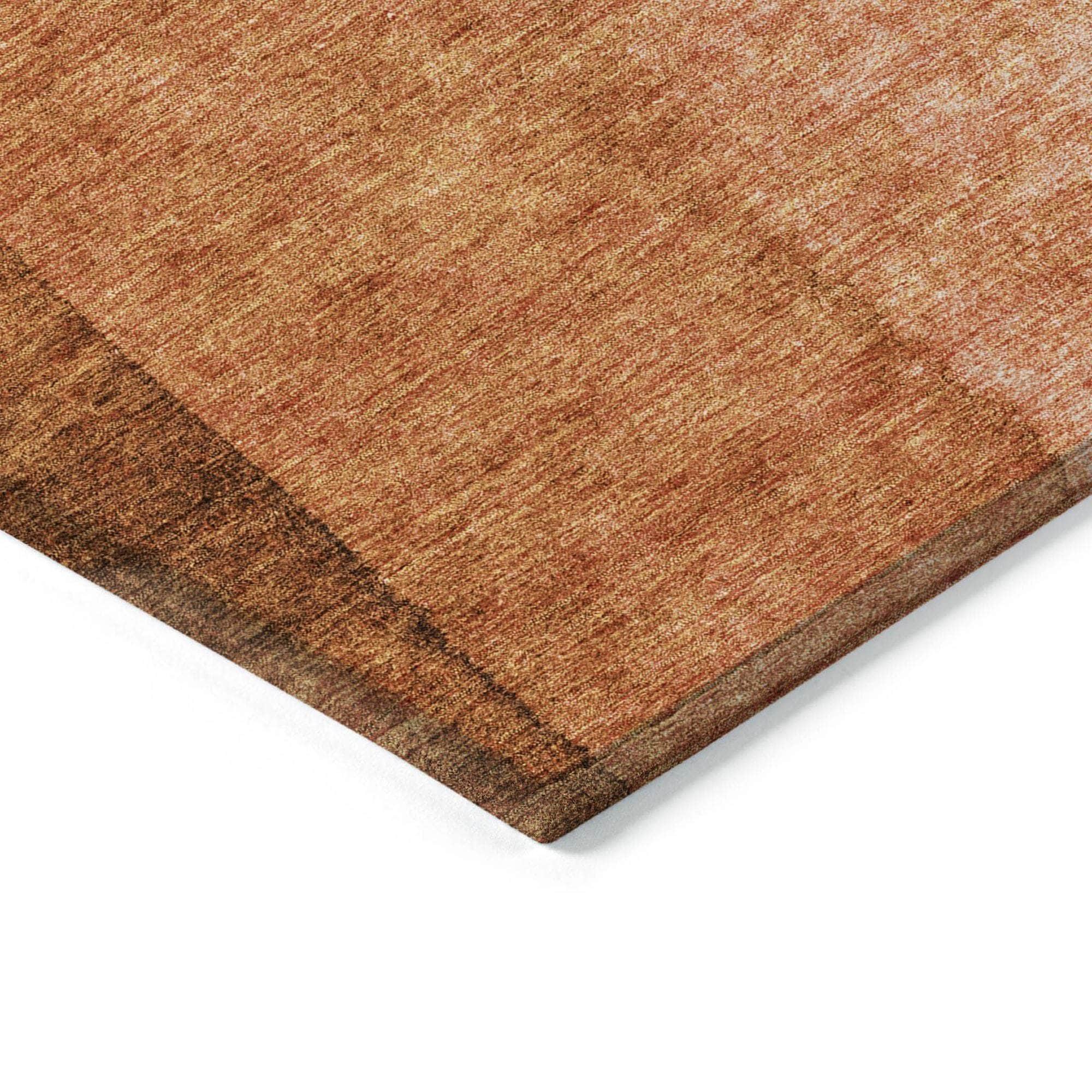 Machine Made ACN625 Paprika Orange Rugs