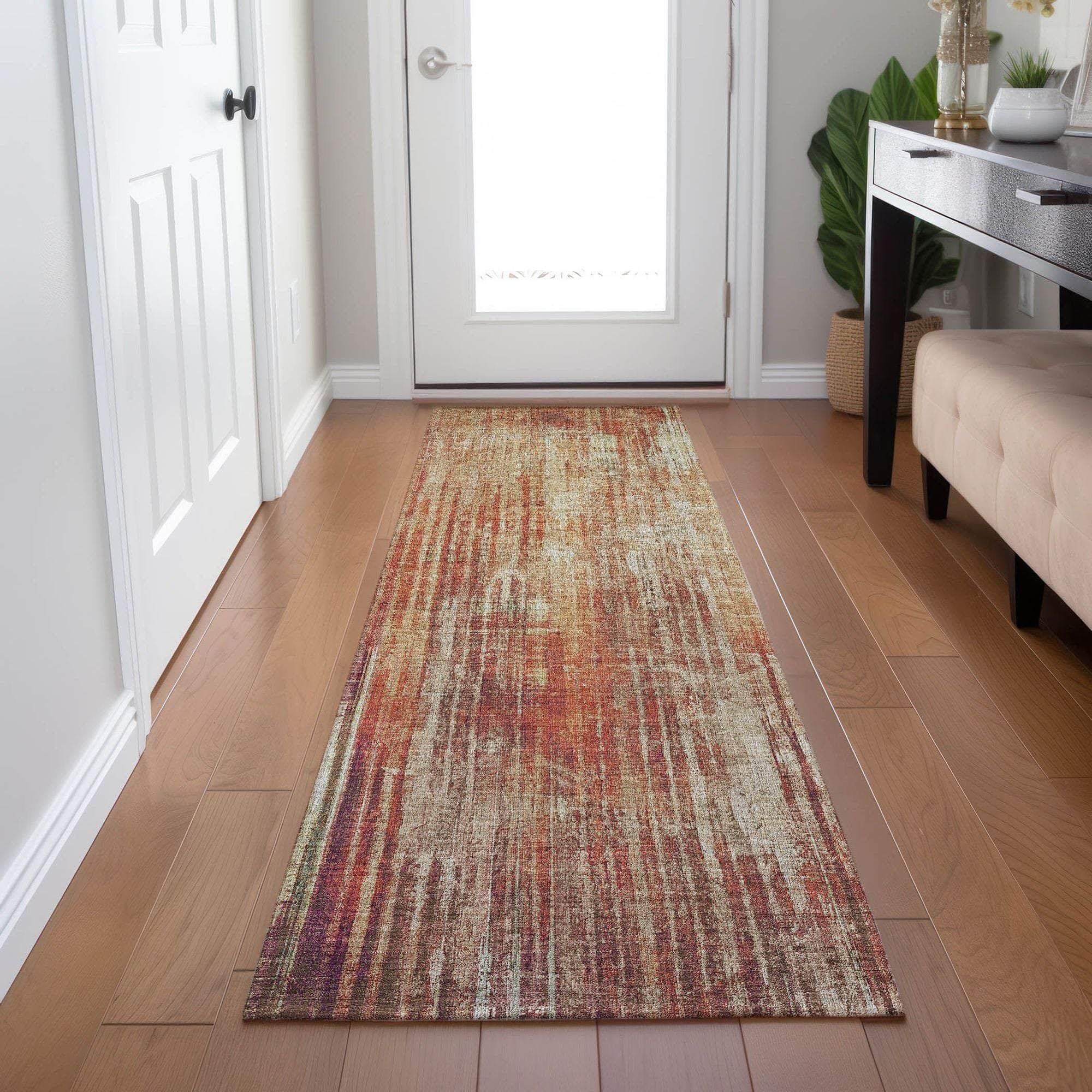 Machine Made ACN582 Paprika Orange Rugs