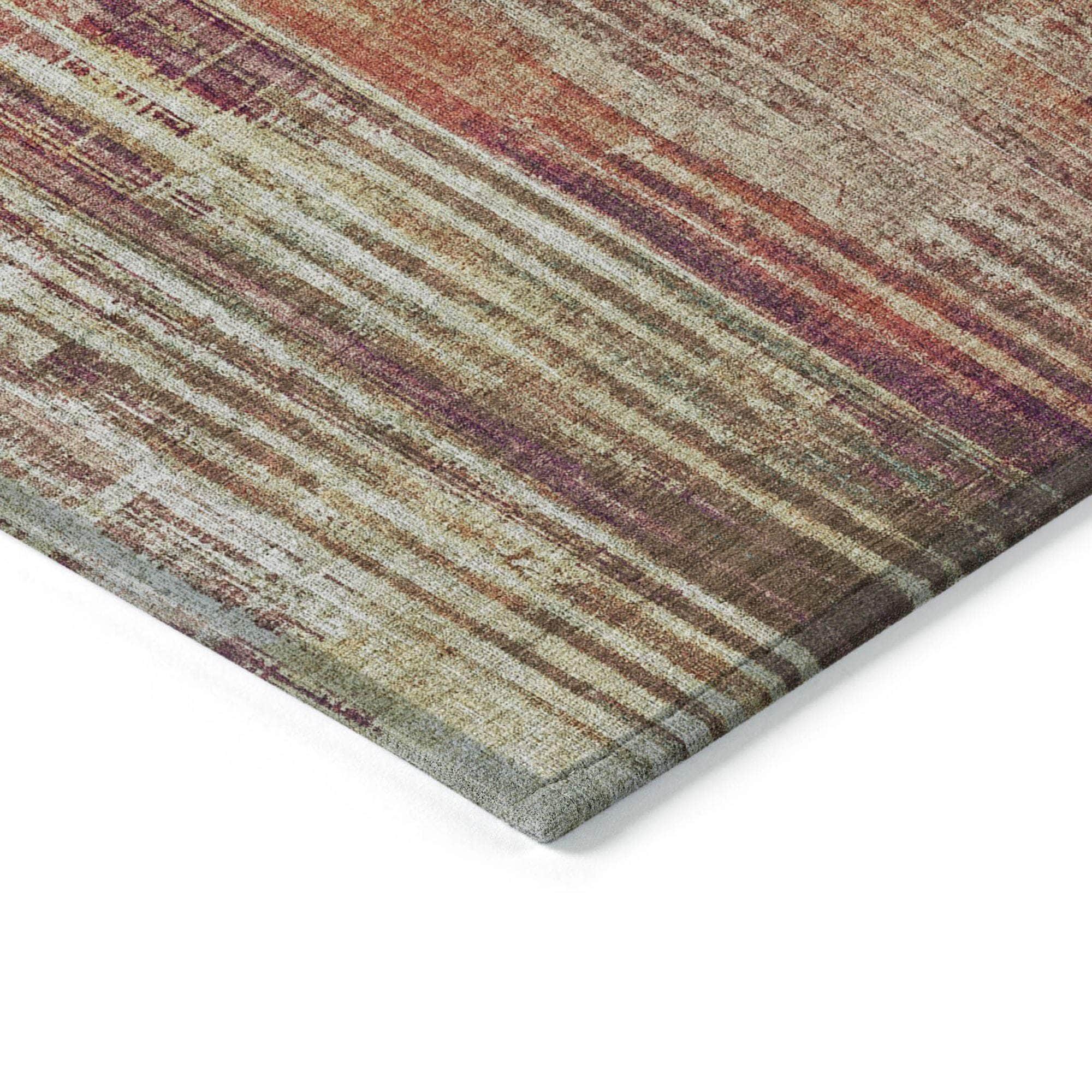 Machine Made ACN582 Paprika Orange Rugs