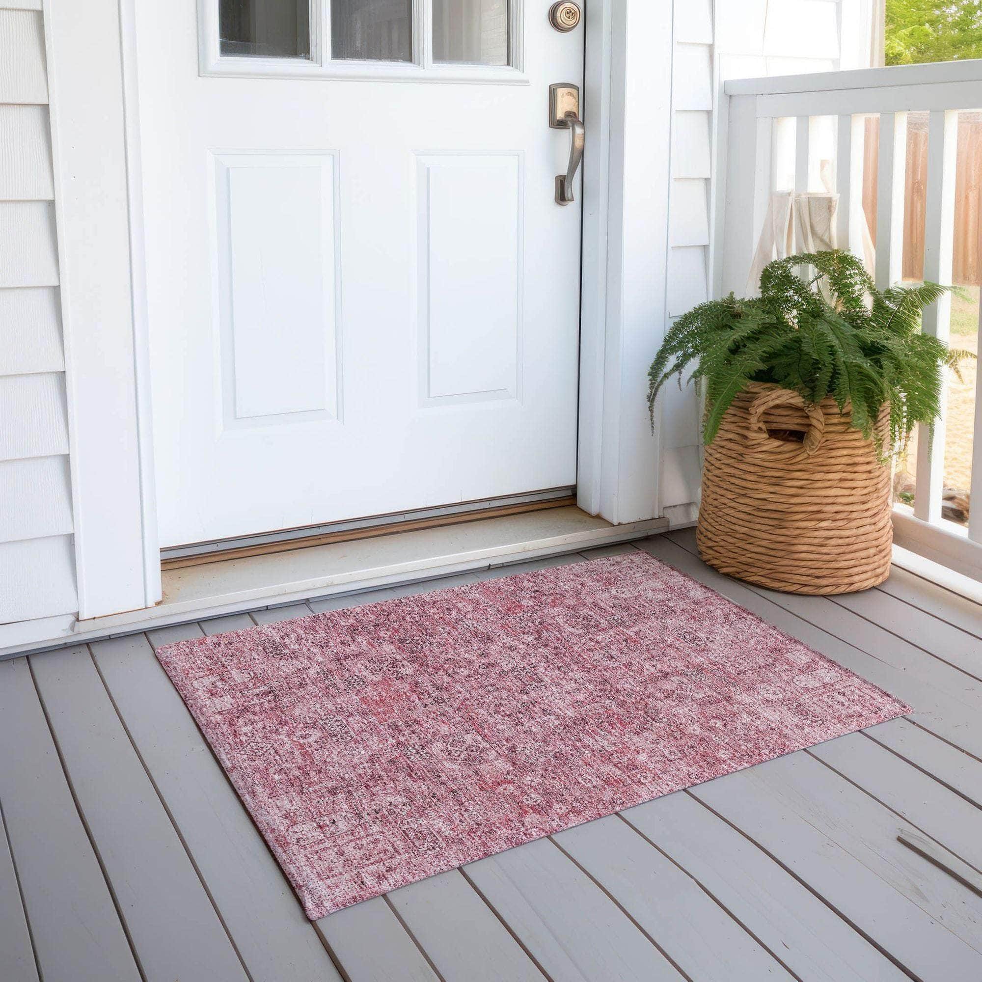 Machine Made ACN611 Pink Rugs