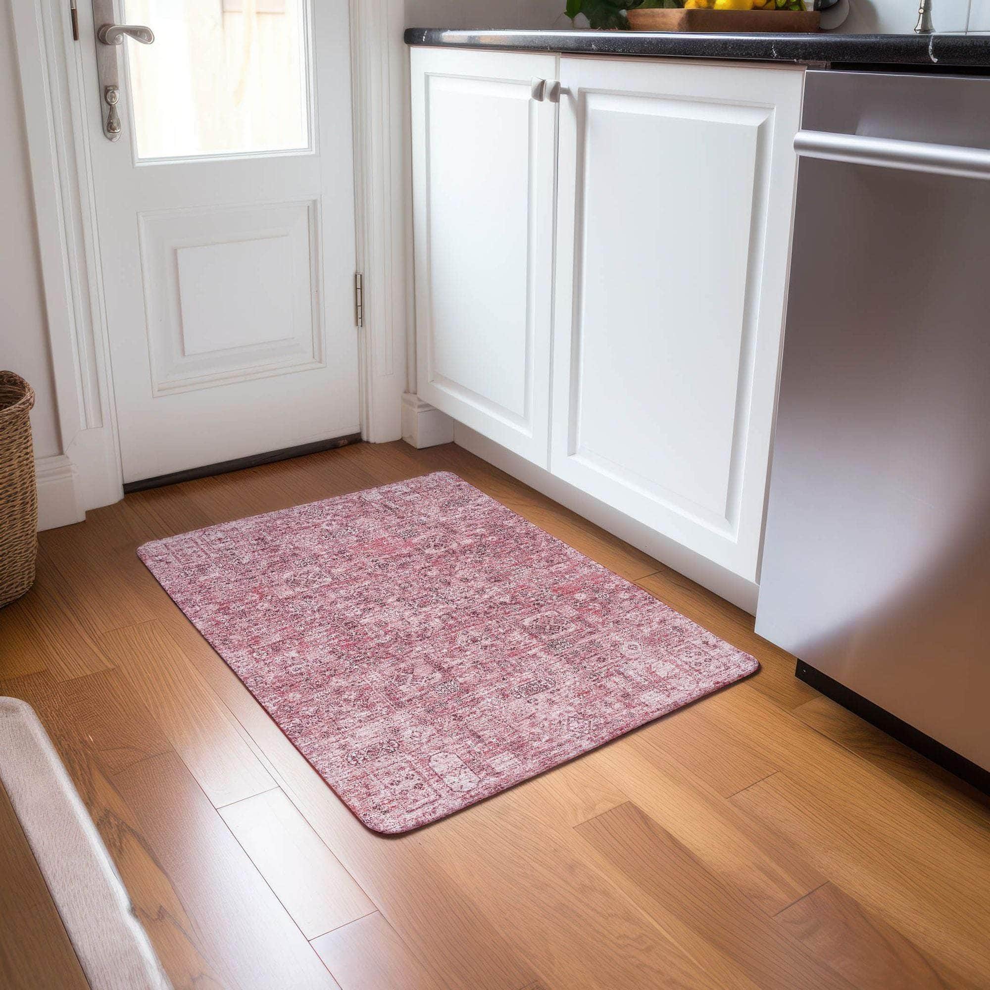 Machine Made ACN611 Pink Rugs