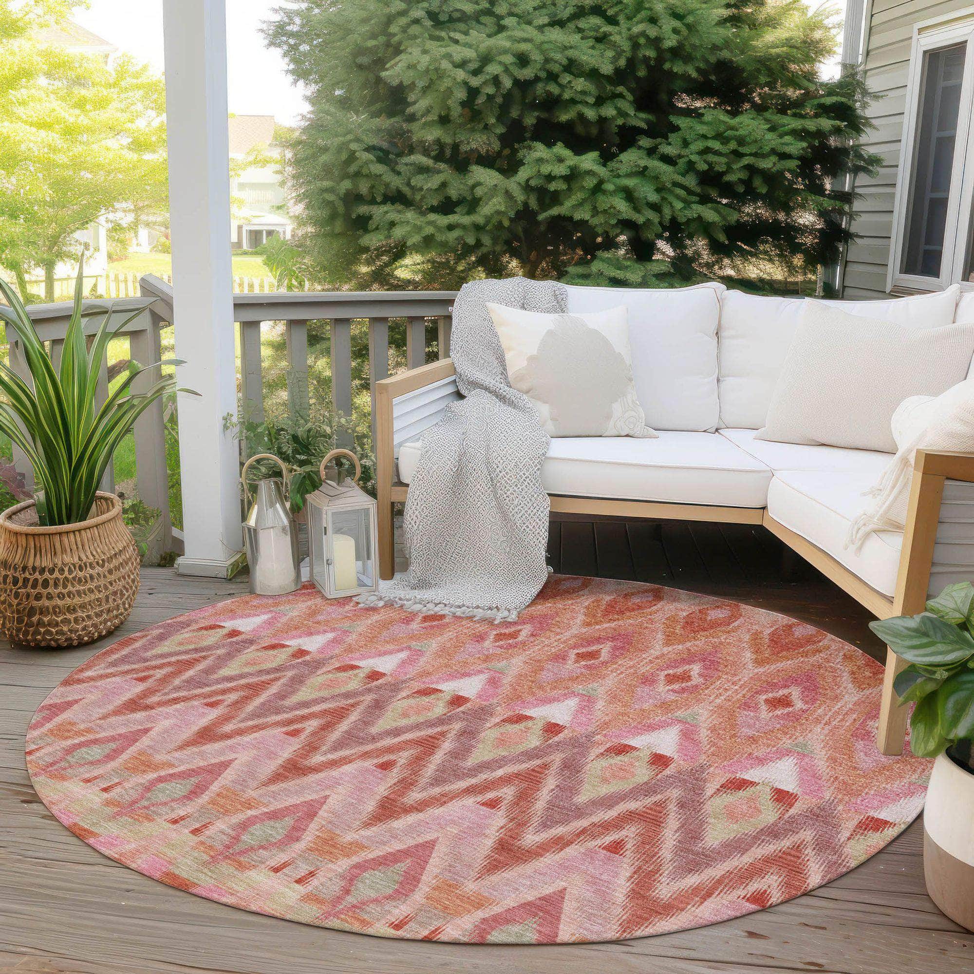 Machine Made ACN617 Pink Rugs