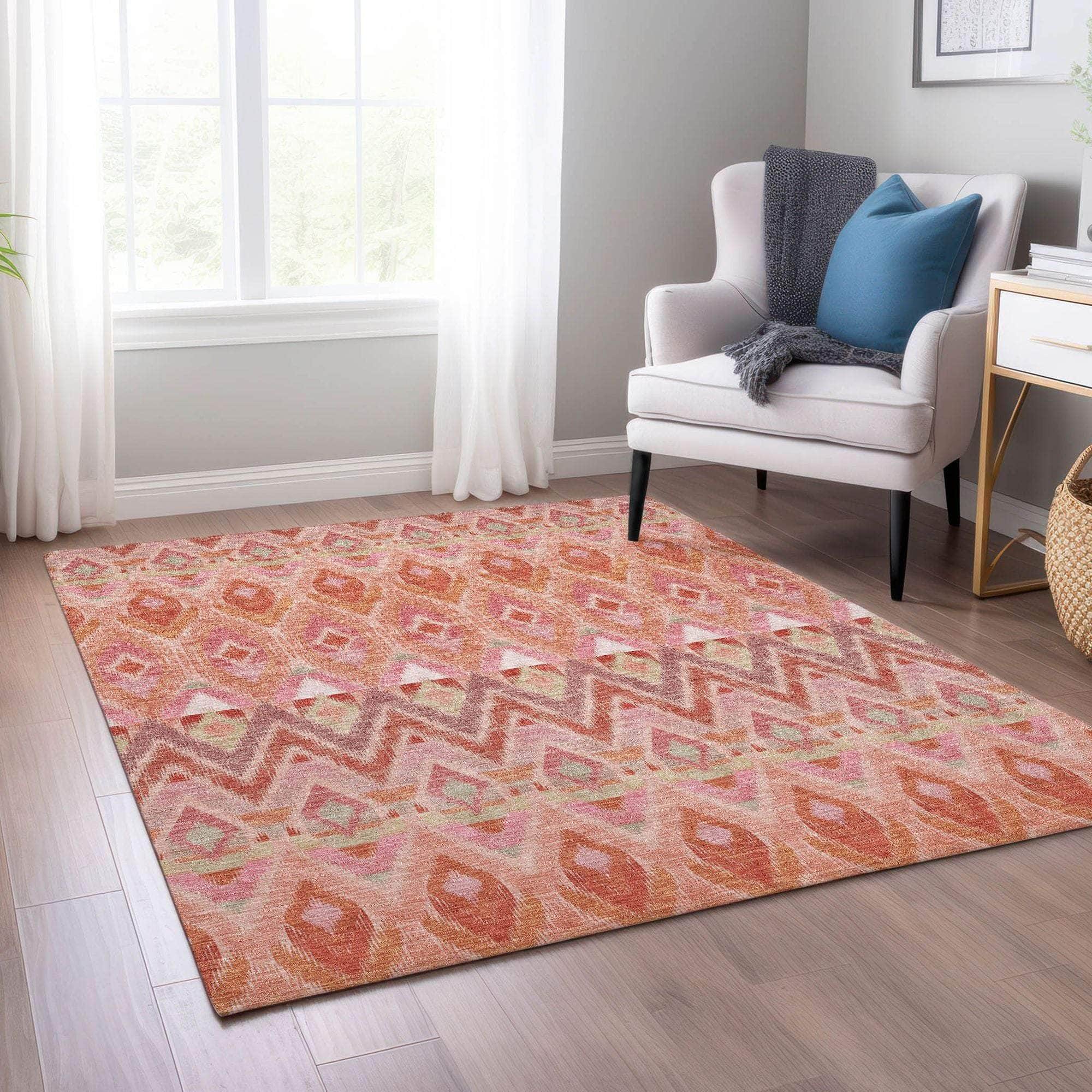 Machine Made ACN617 Pink Rugs
