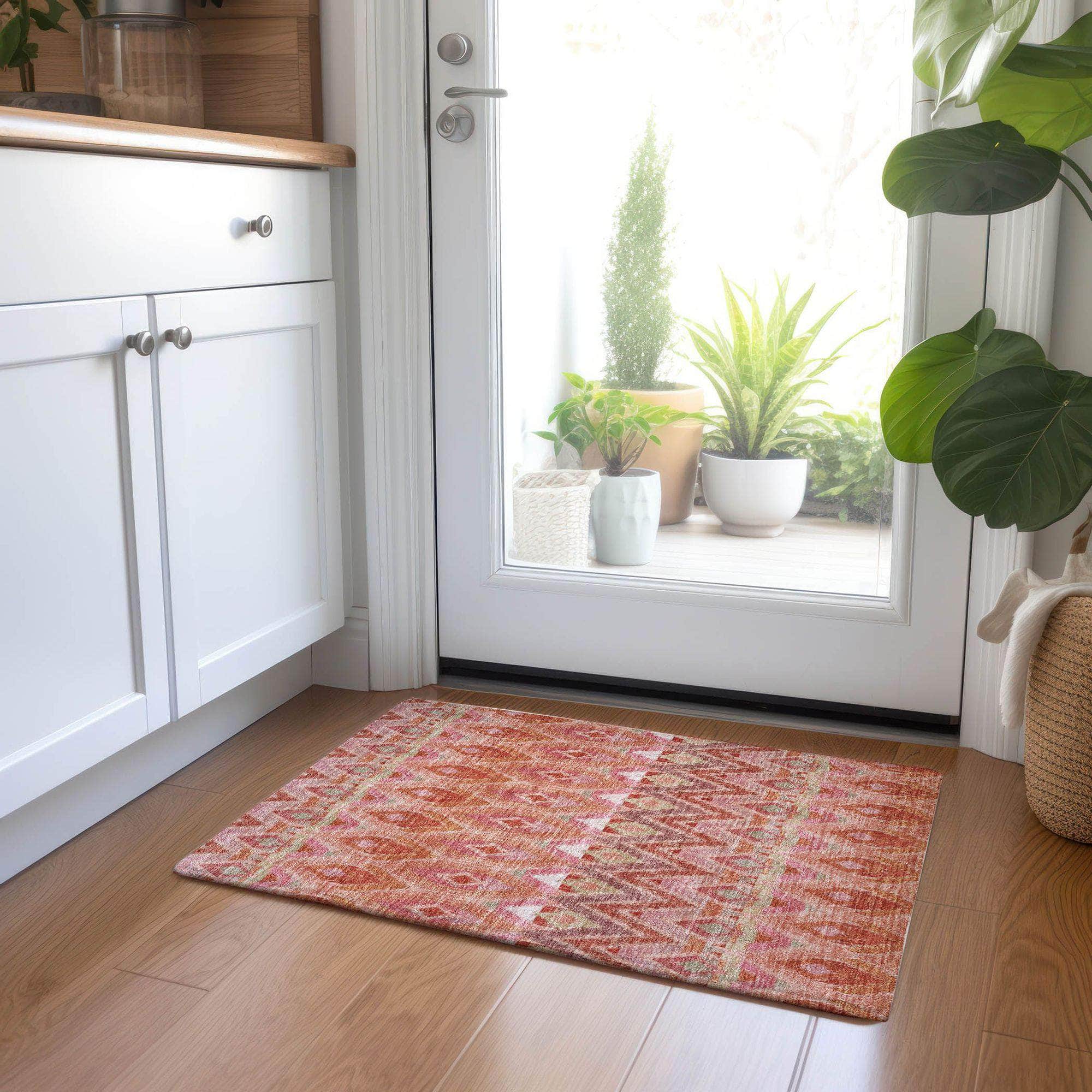 Machine Made ACN617 Pink Rugs
