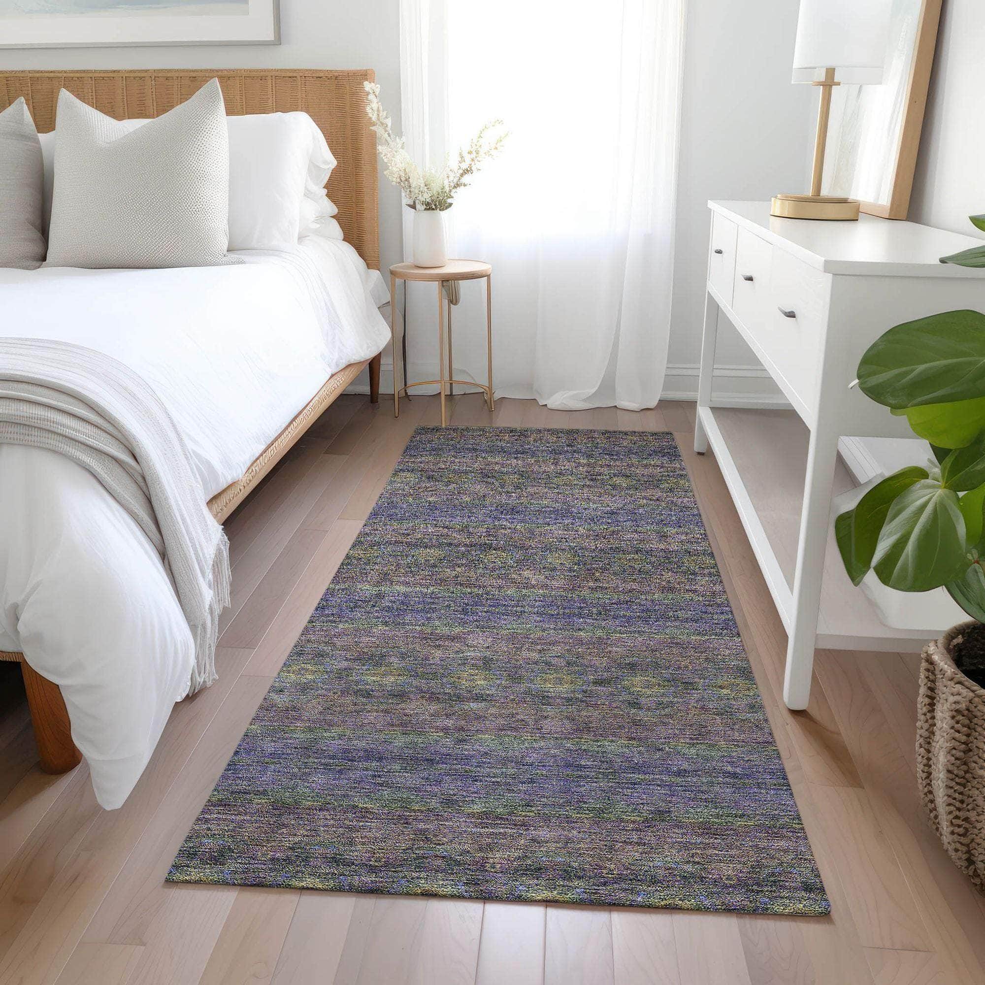 Machine Made ACN615 Purple Rugs