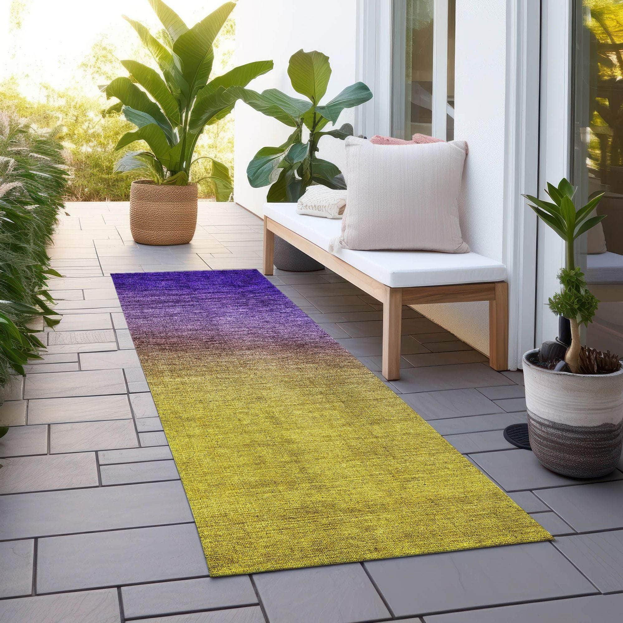 Machine Made ACN587 Purple Rugs