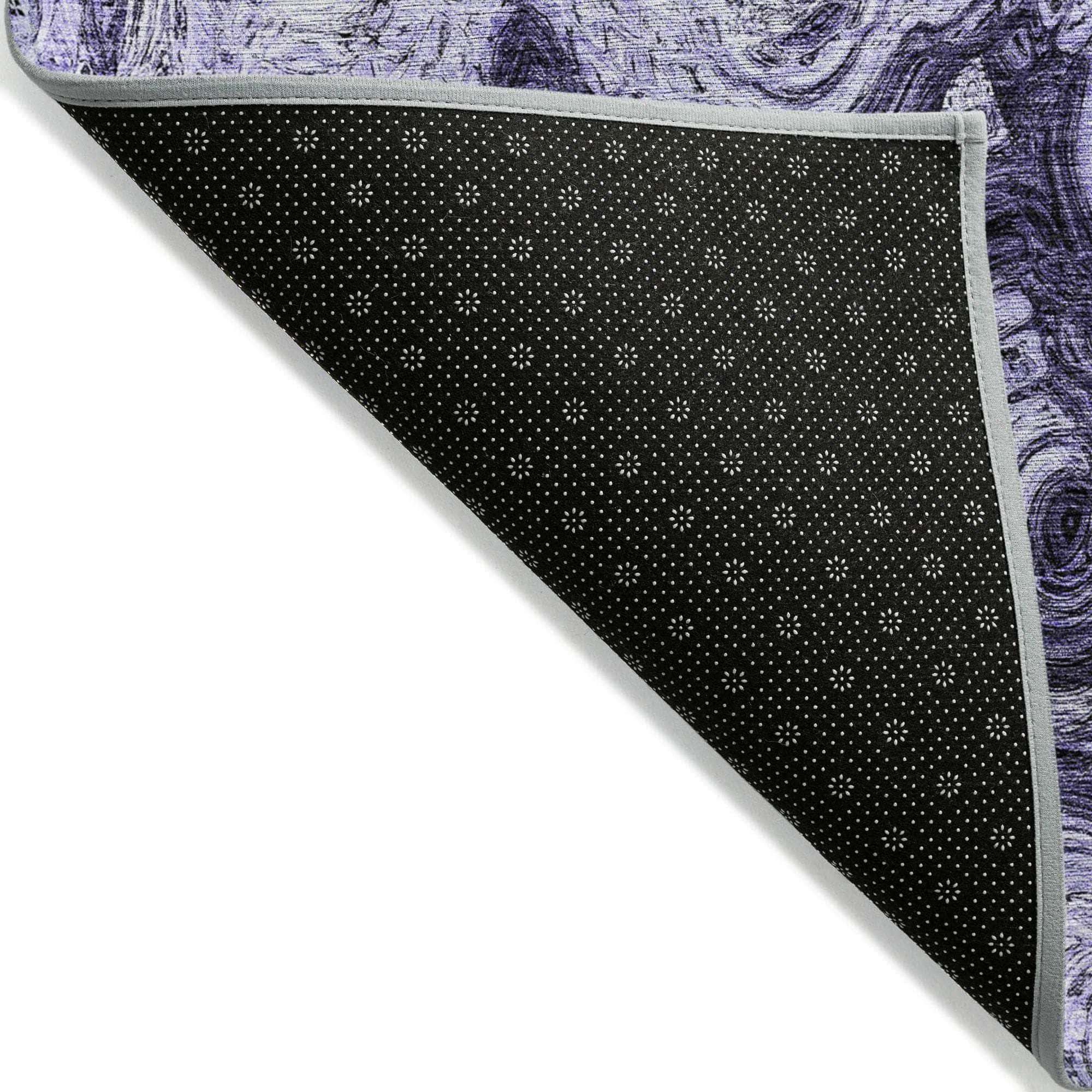 Machine Made ACN579 Purple Rugs
