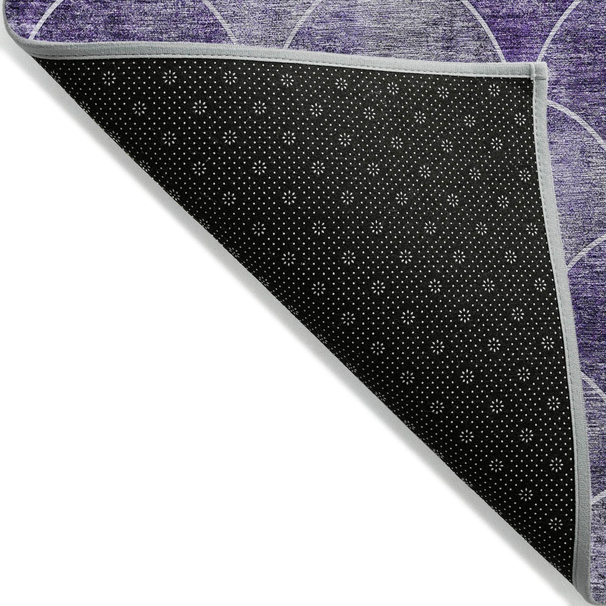 Machine Made ACN594 Purple Rugs