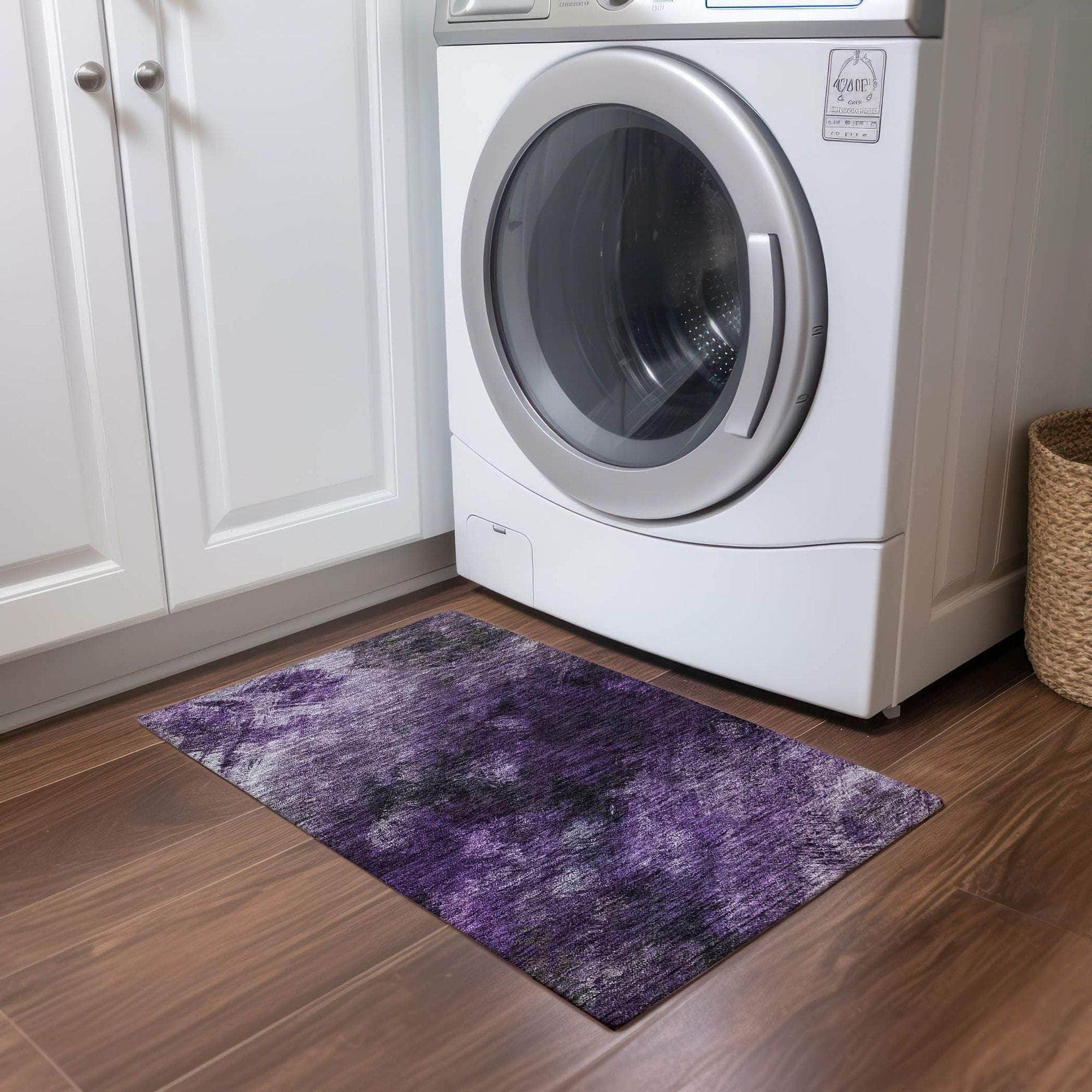 Machine Made ACN590 Purple Rugs