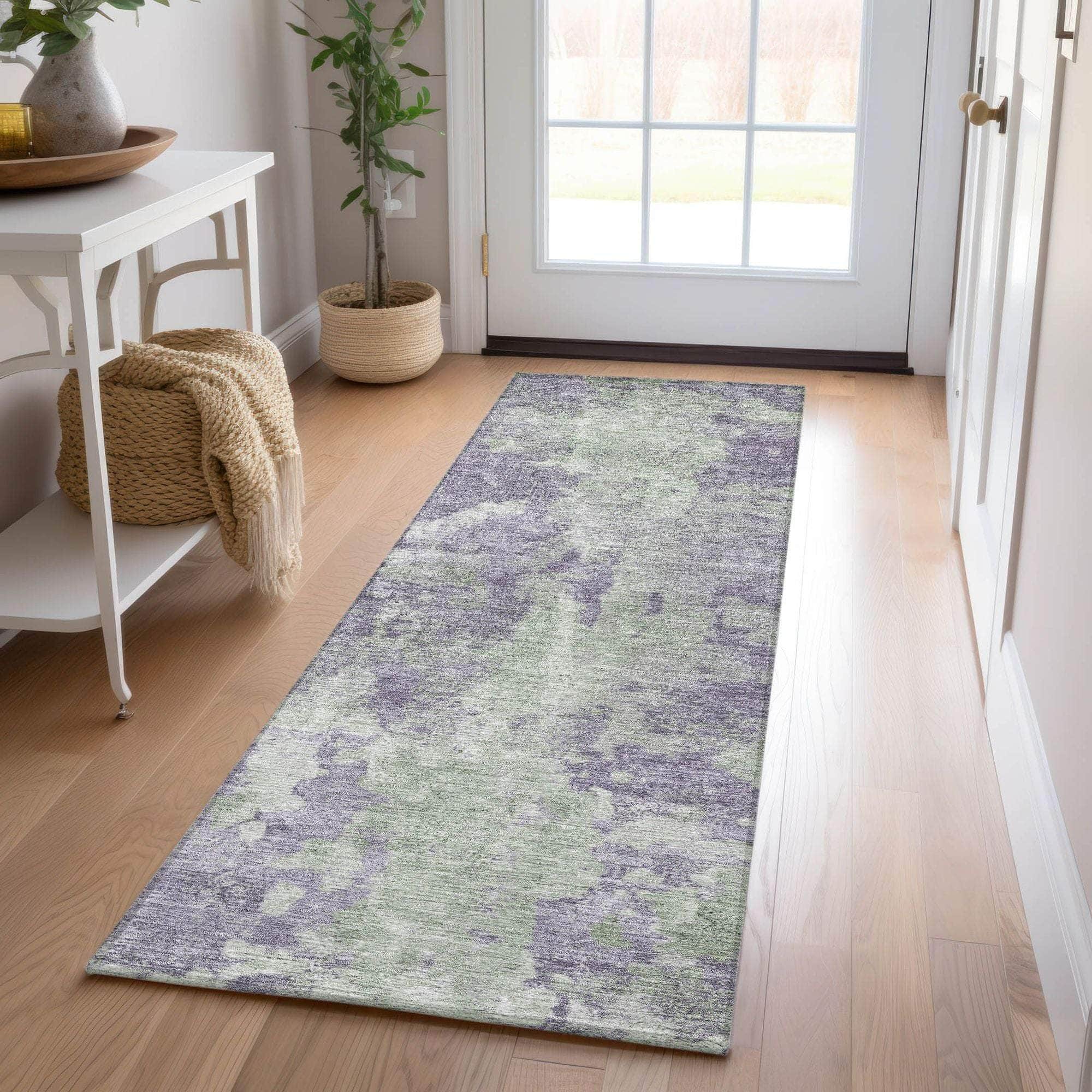 Machine Made ACN573 Purple Rugs