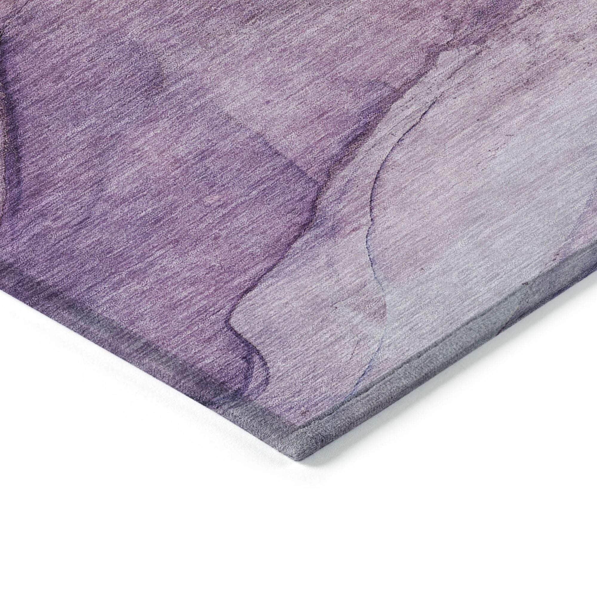 Machine Made ACN607 Purple Rugs