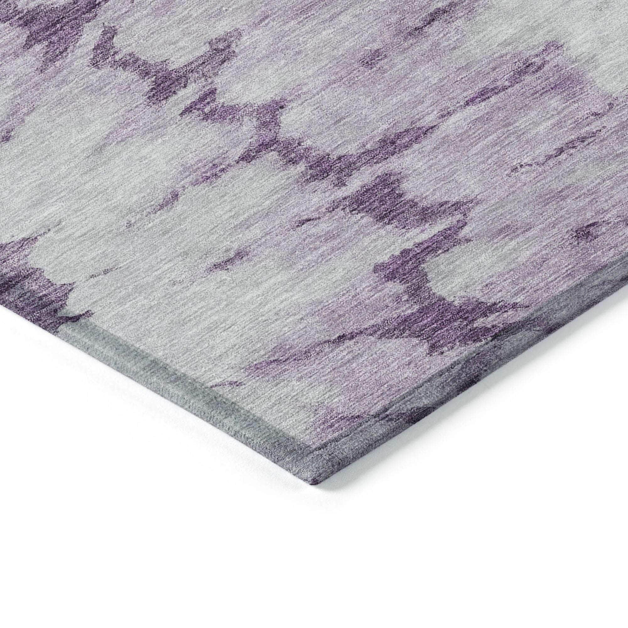 Machine Made ACN614 Purple Rugs